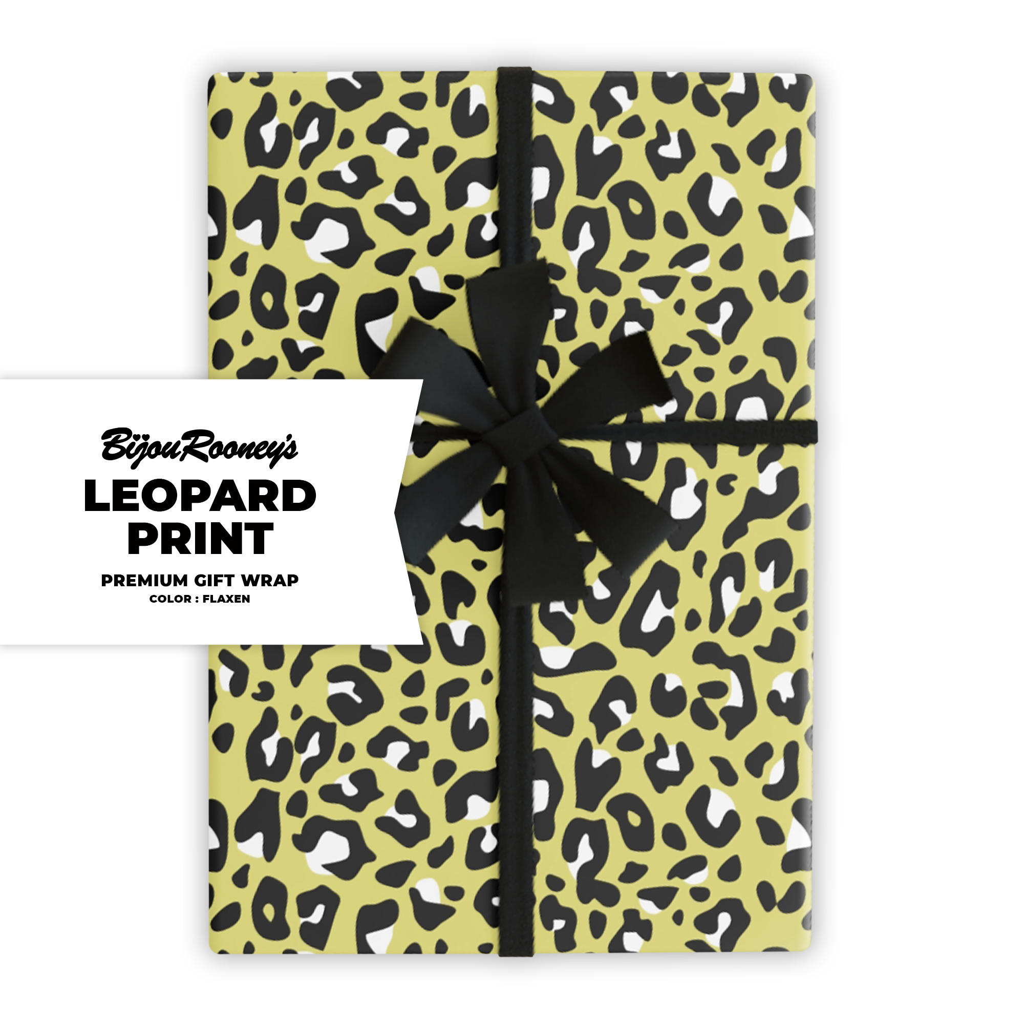 Leopard Print Gift Wrap in Flaxen product thumbnail image Leopard Print Gift Wrap in Flaxen product thumbnail image