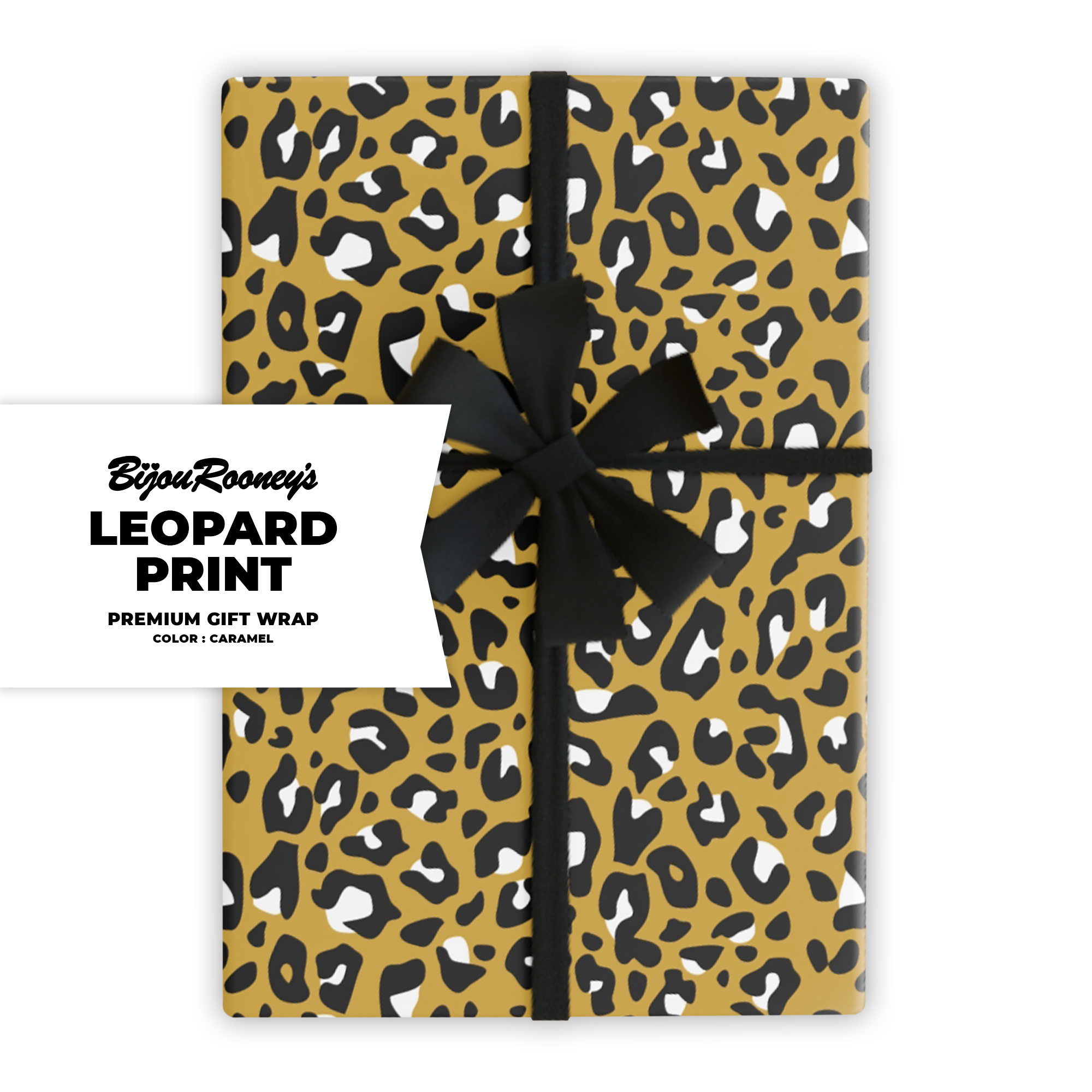 Leopard Print Gift Wrap in Caramel product thumbnail image Leopard Print Gift Wrap in Caramel product thumbnail image