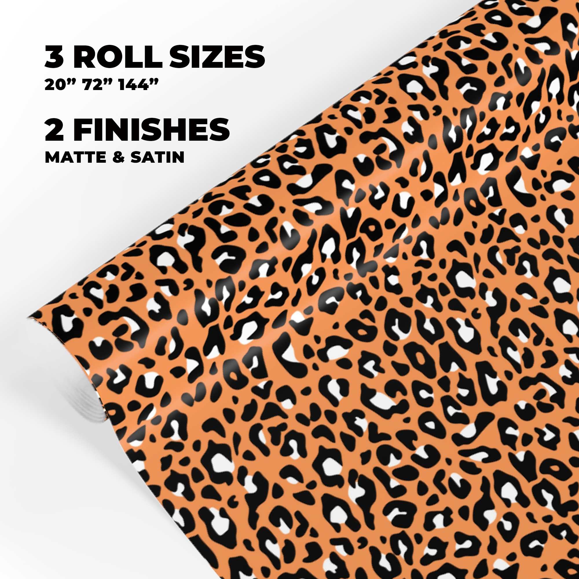 Leopard Print Gift Wrap in Clementine product thumbnail image Leopard Print Gift Wrap in Clementine product thumbnail image