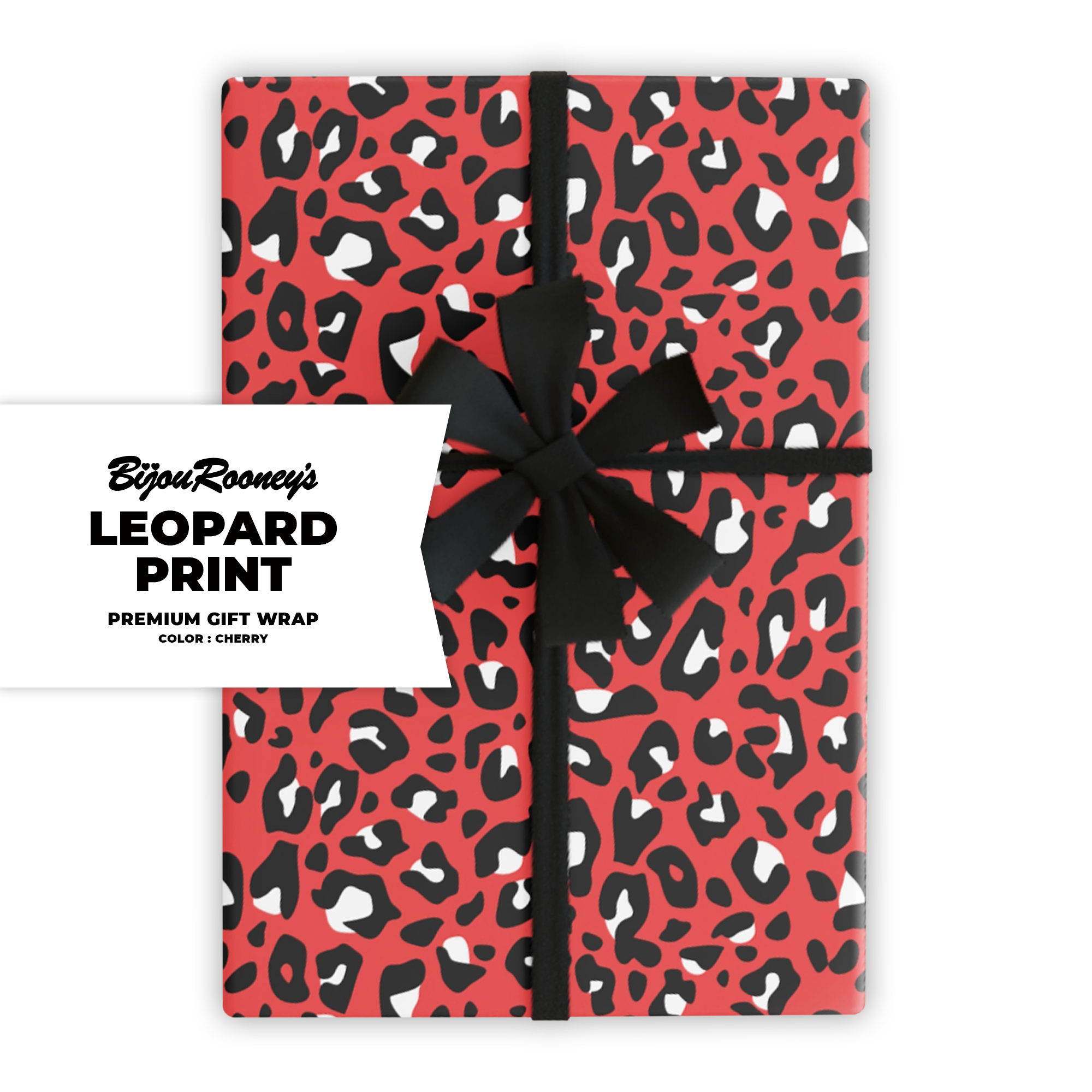 Leopard Print Gift Wrap in Cherry product thumbnail image Leopard Print Gift Wrap in Cherry product thumbnail image