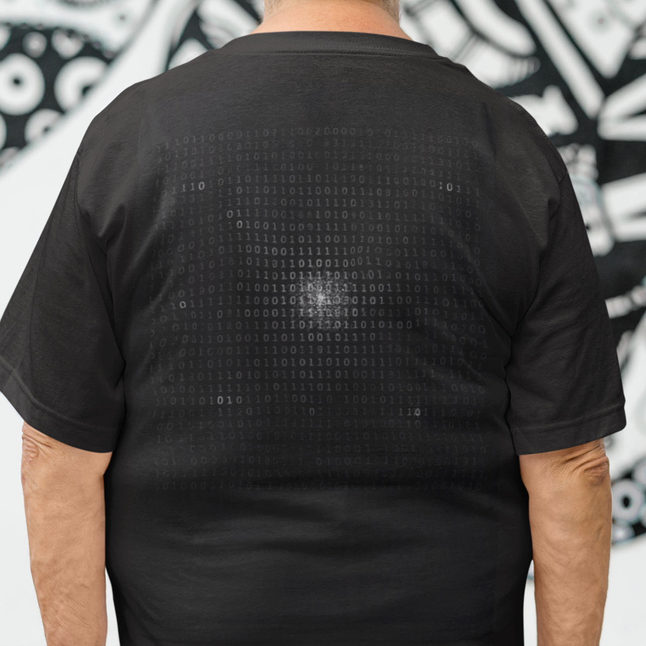 Numeric Space Unisex Garment-Dyed T-shirt, Binary Code Tee, Tech Gift, Computer Programmer Shirt, Geek Fashion, Digital Print Top product thumbnail image