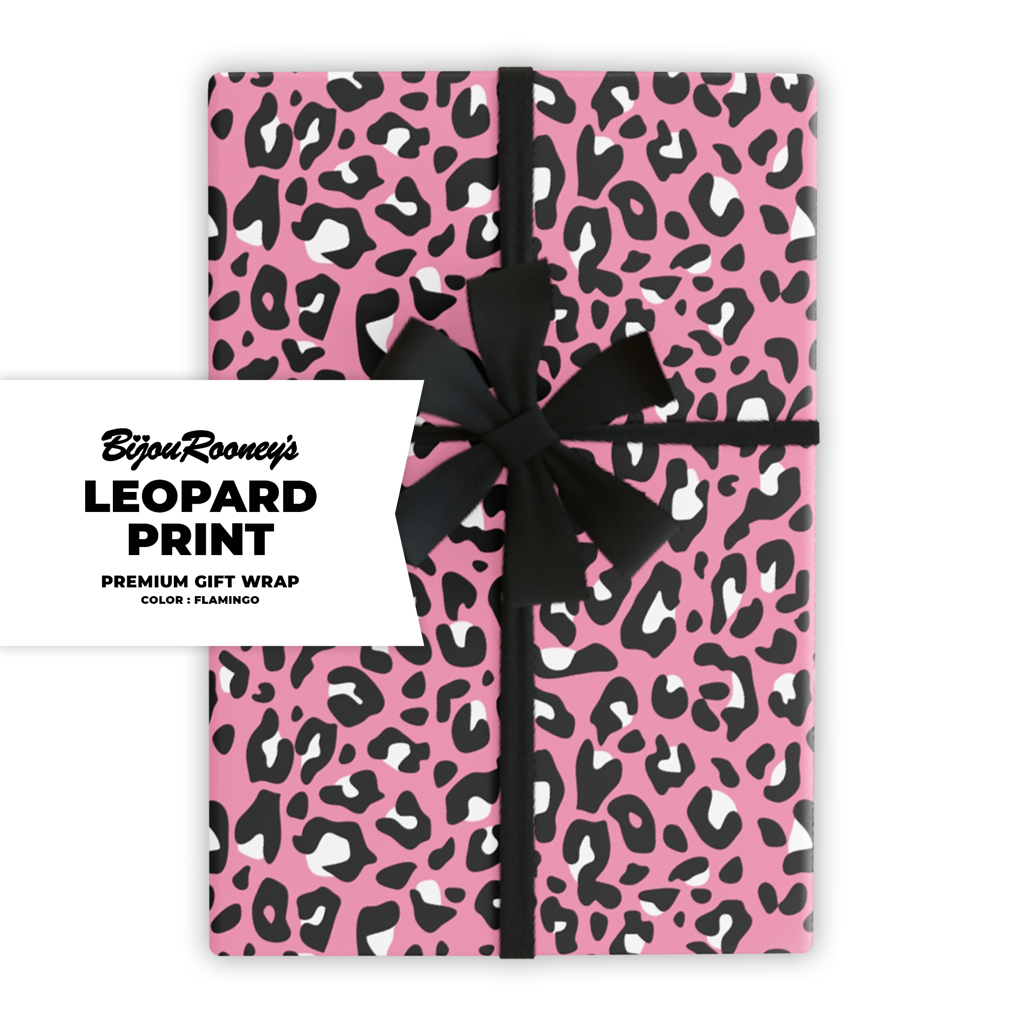 Leopard Print Gift Wrap in Flamingo product thumbnail image Leopard Print Gift Wrap in Flamingo product thumbnail image