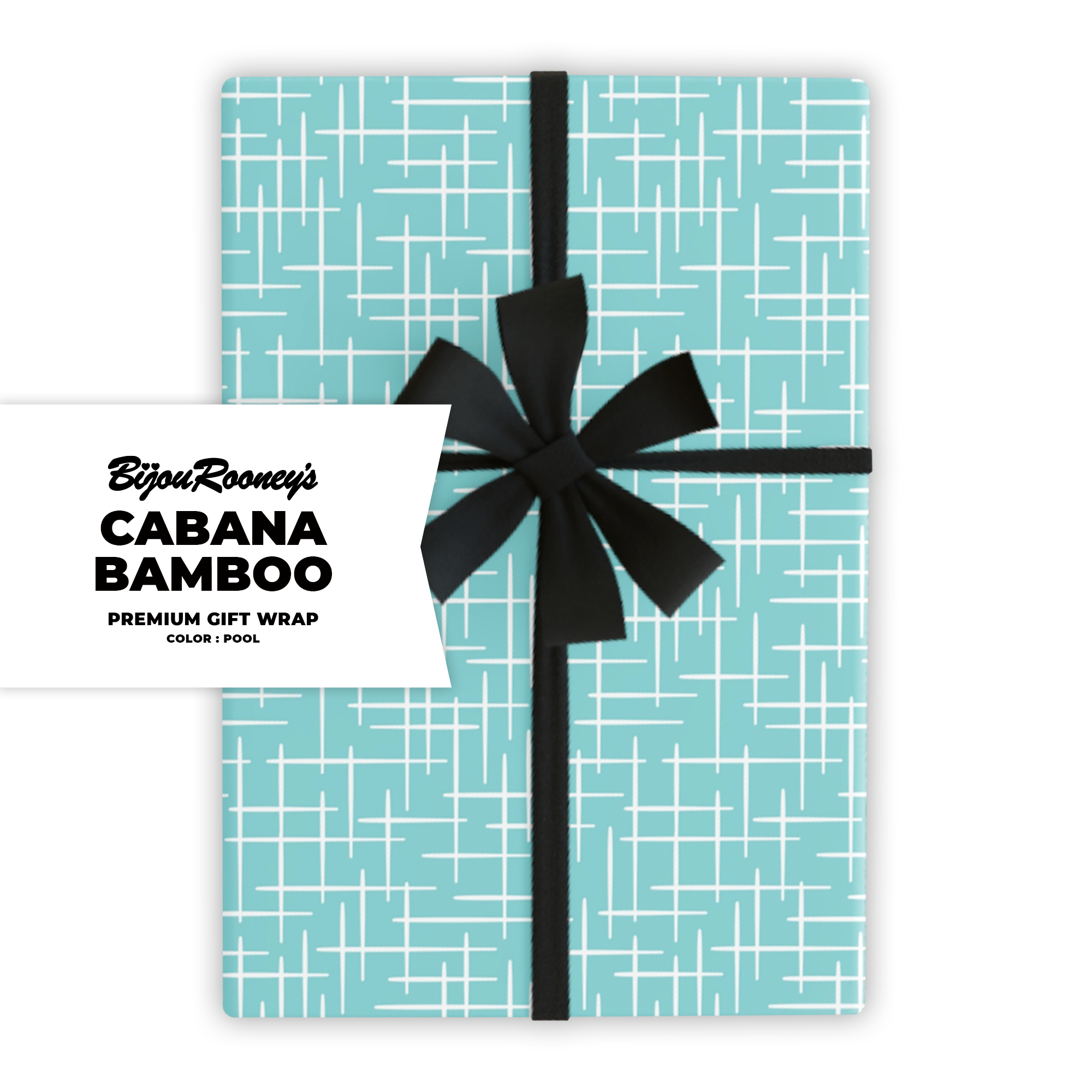 Cabana Bamboo Gift Wrap in Pool product thumbnail image Cabana Bamboo Gift Wrap in Pool product thumbnail image