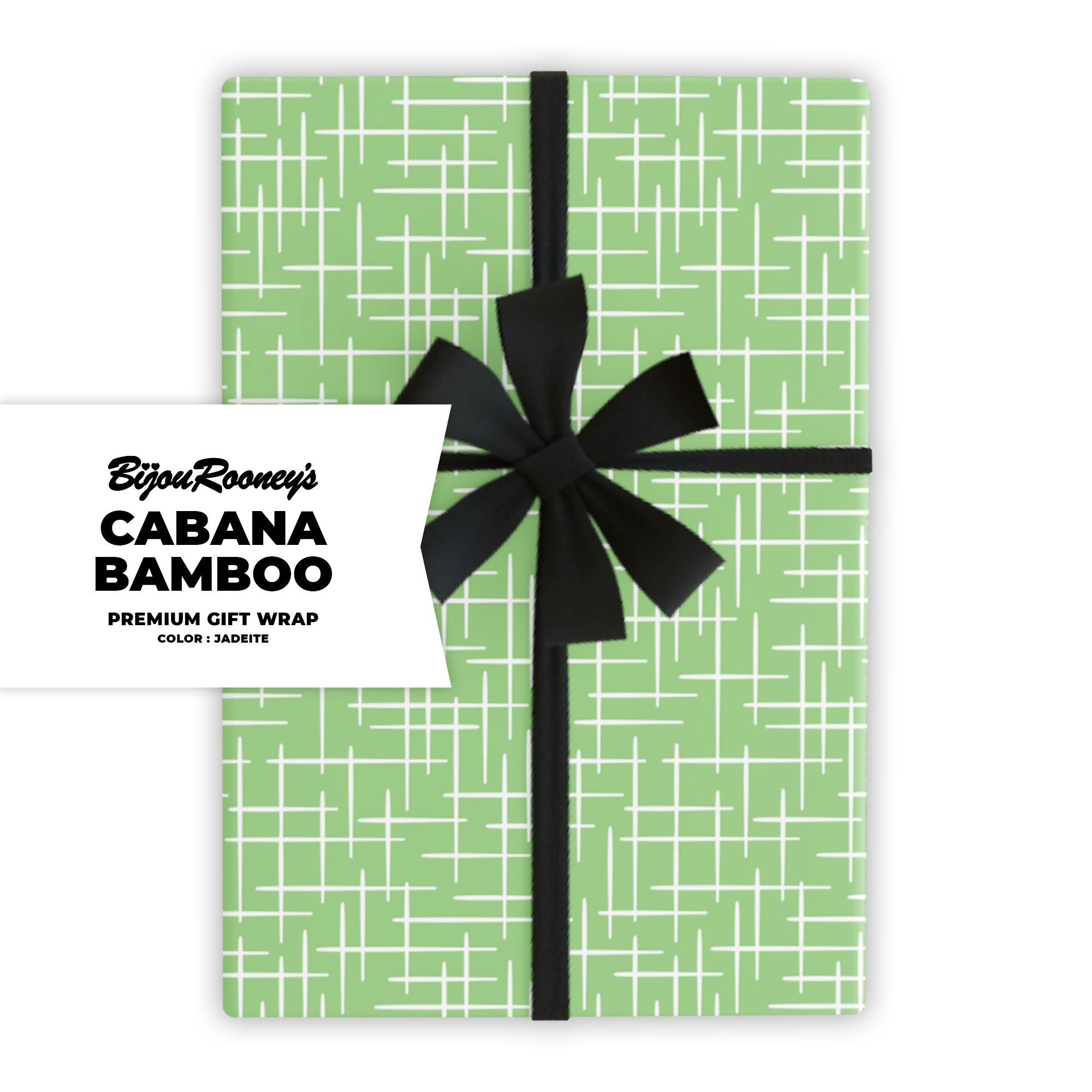 Cabana Bamboo Gift Wrap in Jadeite product thumbnail image Cabana Bamboo Gift Wrap in Jadeite product thumbnail image