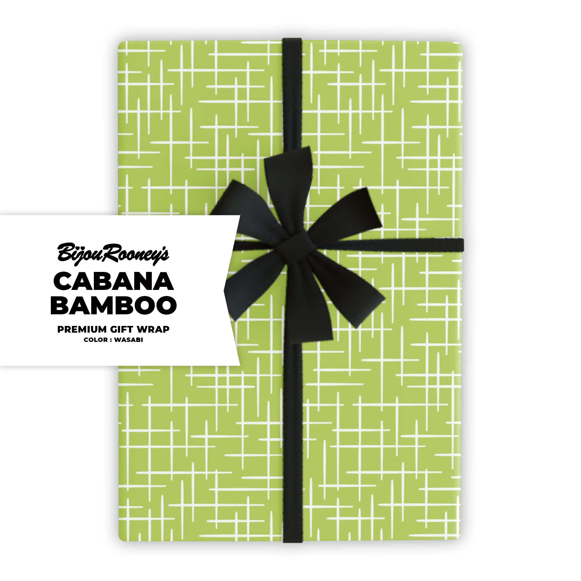 Cabana Bamboo Gift Wrap in Wasabi product thumbnail image