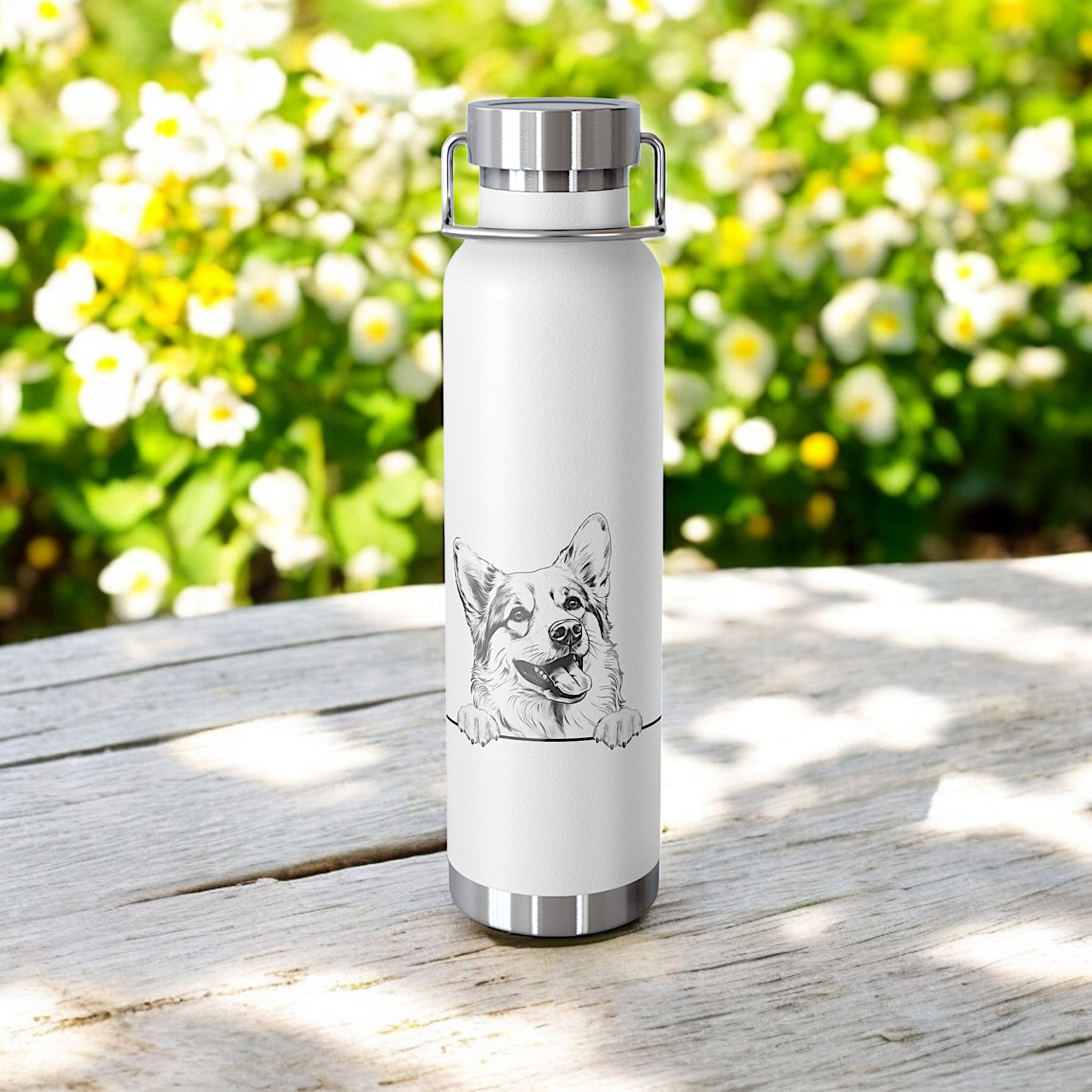 Corgi Copper Water Bottle - 22oz Vacuum Insulated Flask with Adorable Pup Design product thumbnail image Corgi Copper Water Bottle - 22oz Vacuum Insulated Flask with Adorable Pup Design product thumbnail image