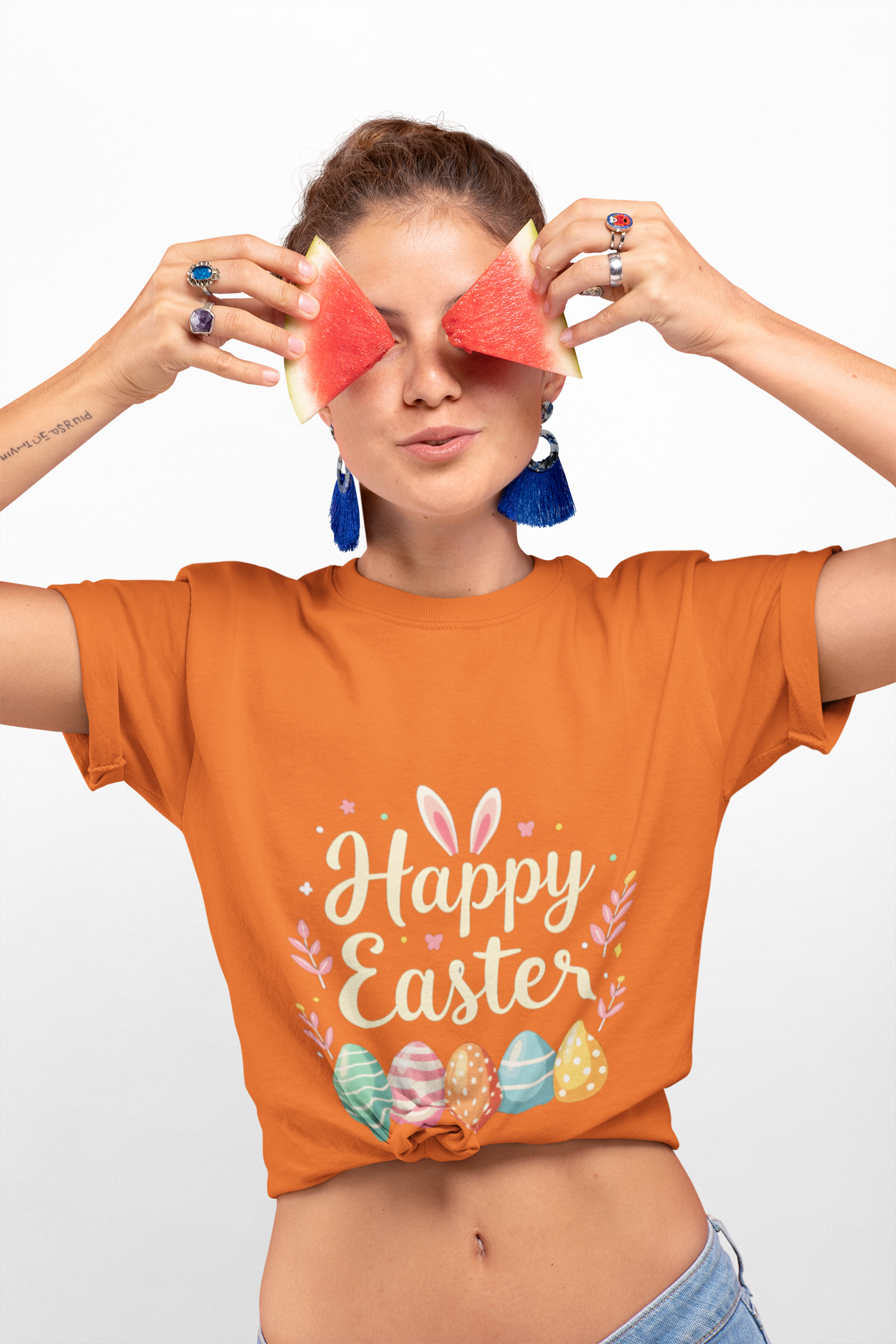 Easter Bunny T-Shirt, Colorful Egg Celebration Tee, Unisex Holiday Shirt, Spring Rabbit Top, Pastel Easter Tee product thumbnail image