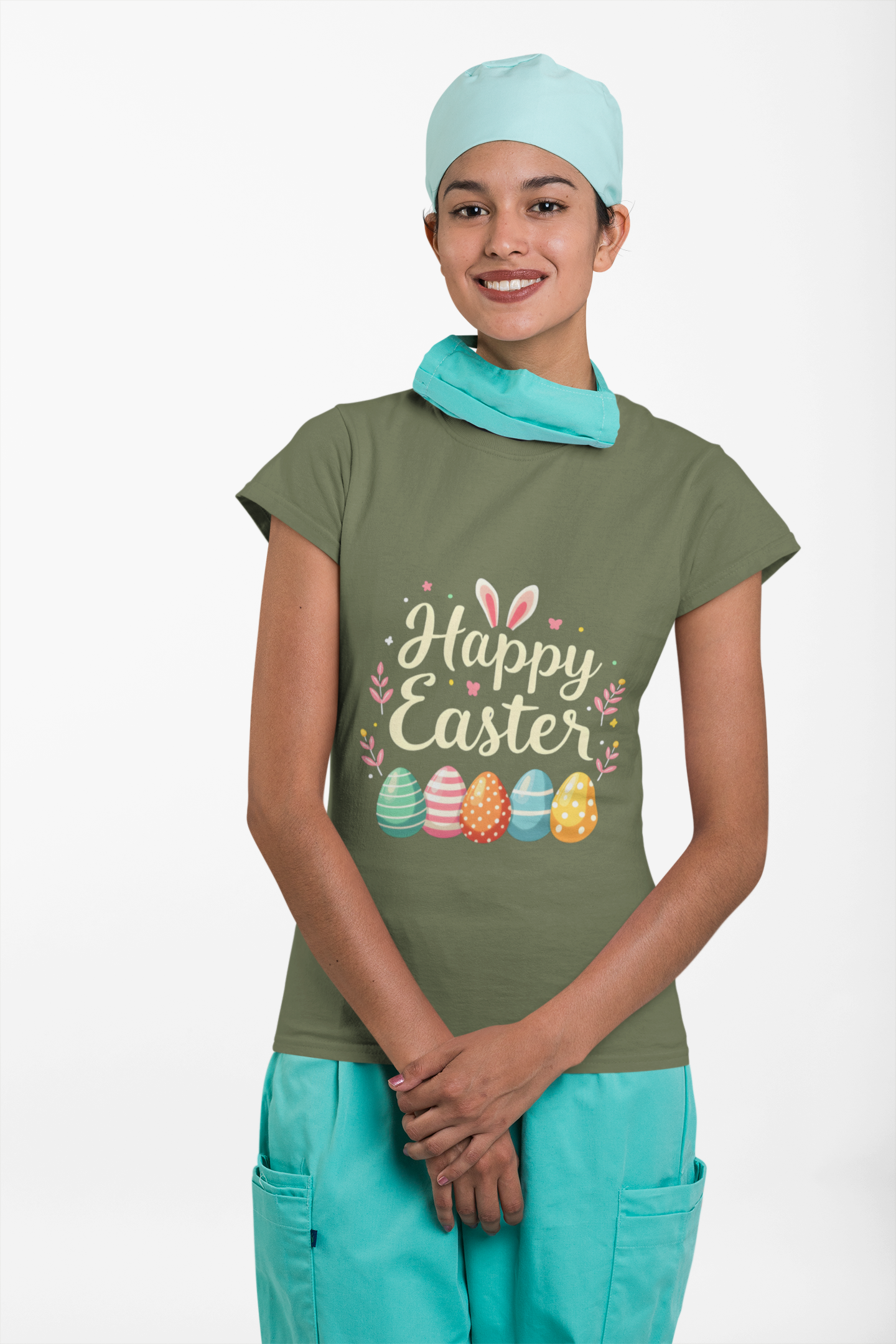 Easter Bunny T-Shirt, Colorful Egg Celebration Tee, Unisex Holiday Shirt, Spring Rabbit Top, Pastel Easter Tee product thumbnail image