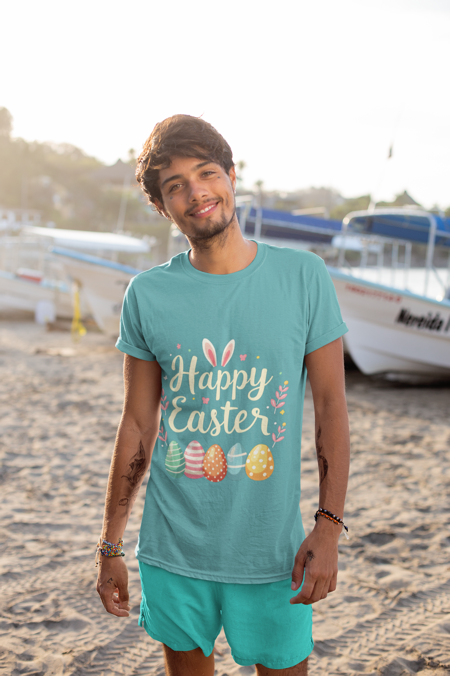 Easter Bunny T-Shirt, Colorful Egg Celebration Tee, Unisex Holiday Shirt, Spring Rabbit Top, Pastel Easter Tee product thumbnail image Easter Bunny T-Shirt, Colorful Egg Celebration Tee, Unisex Holiday Shirt, Spring Rabbit Top, Pastel Easter Tee product thumbnail image