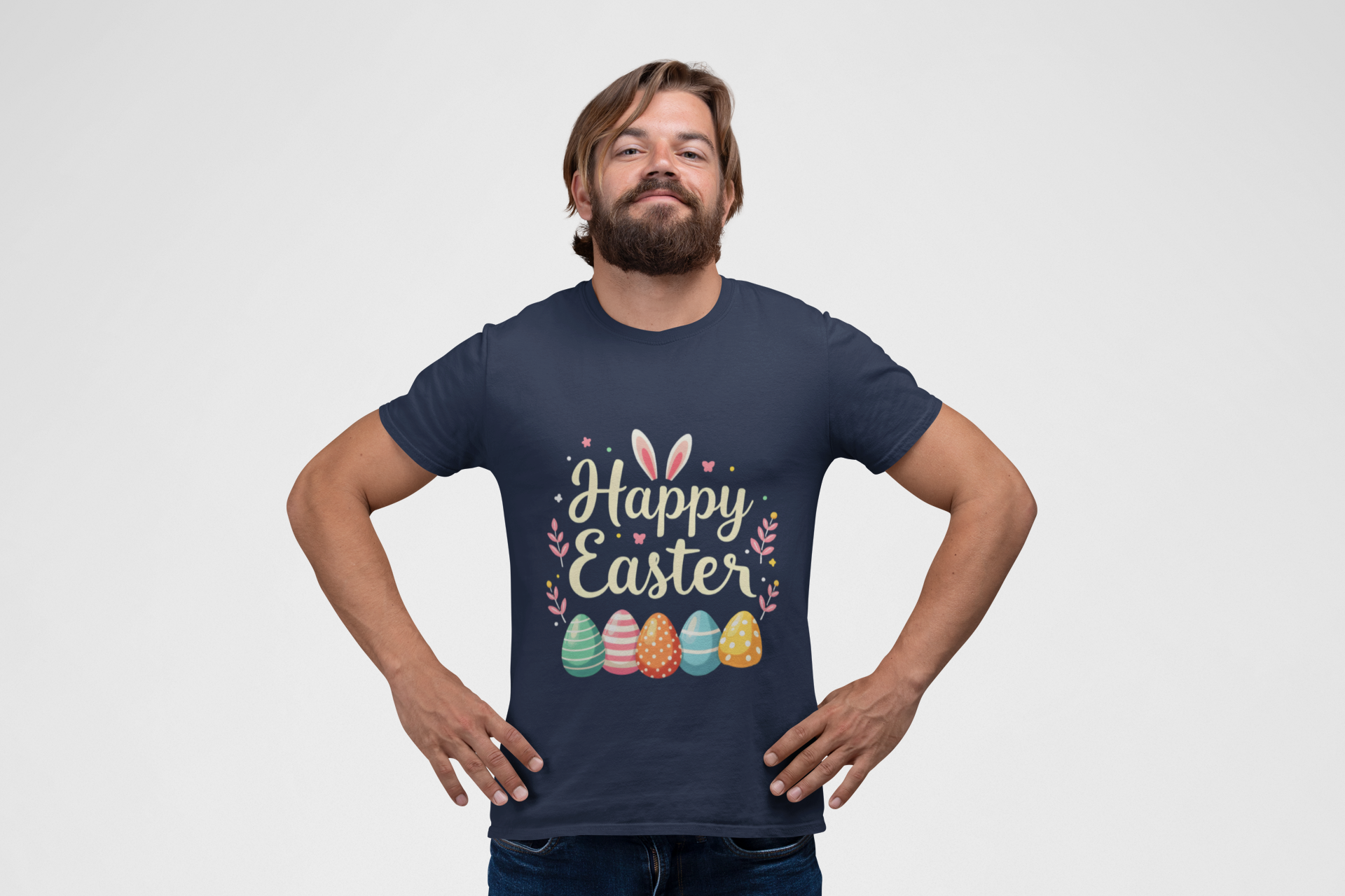 Easter Bunny T-Shirt, Colorful Egg Celebration Tee, Unisex Holiday Shirt, Spring Rabbit Top, Pastel Easter Tee product thumbnail image