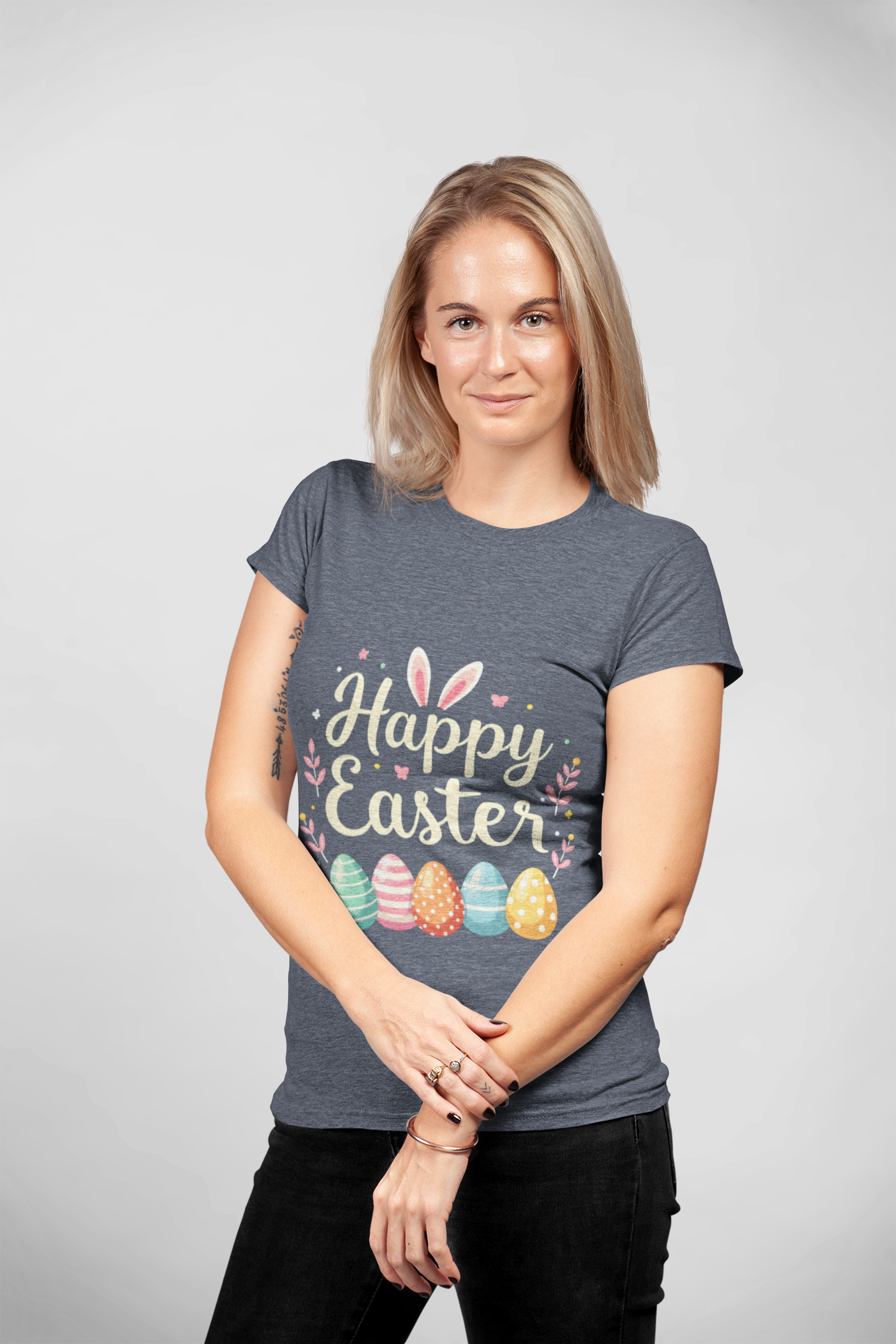 Easter Bunny T-Shirt, Colorful Egg Celebration Tee, Unisex Holiday Shirt, Spring Rabbit Top, Pastel Easter Tee product thumbnail image