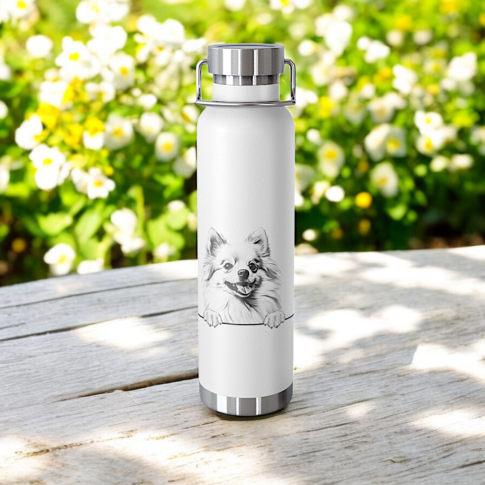 Pomeranian Copper Water Bottle - 22oz Vacuum Insulated Flask with Adorable Pup Design product thumbnail image Pomeranian Copper Water Bottle - 22oz Vacuum Insulated Flask with Adorable Pup Design product thumbnail image