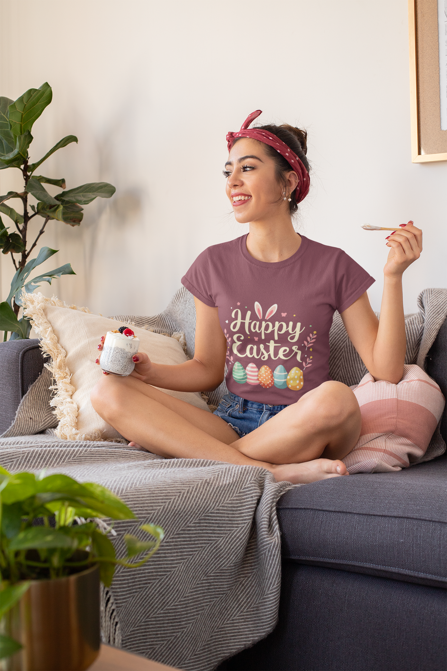 Easter Bunny T-Shirt, Colorful Egg Celebration Tee, Unisex Holiday Shirt, Spring Rabbit Top, Pastel Easter Tee product thumbnail image