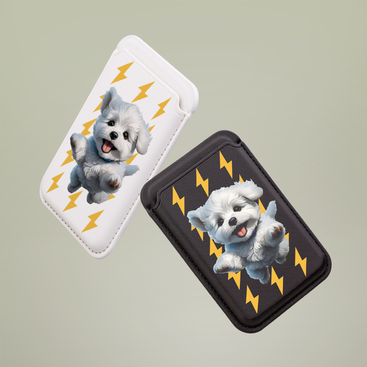 Vegan Wallet - Adorable Puppy Design, Eco-Friendly MagSafe® Wallet for Dog Lovers, Cute Gift for Pet Owners, Dog Theme Accessories, Stylish