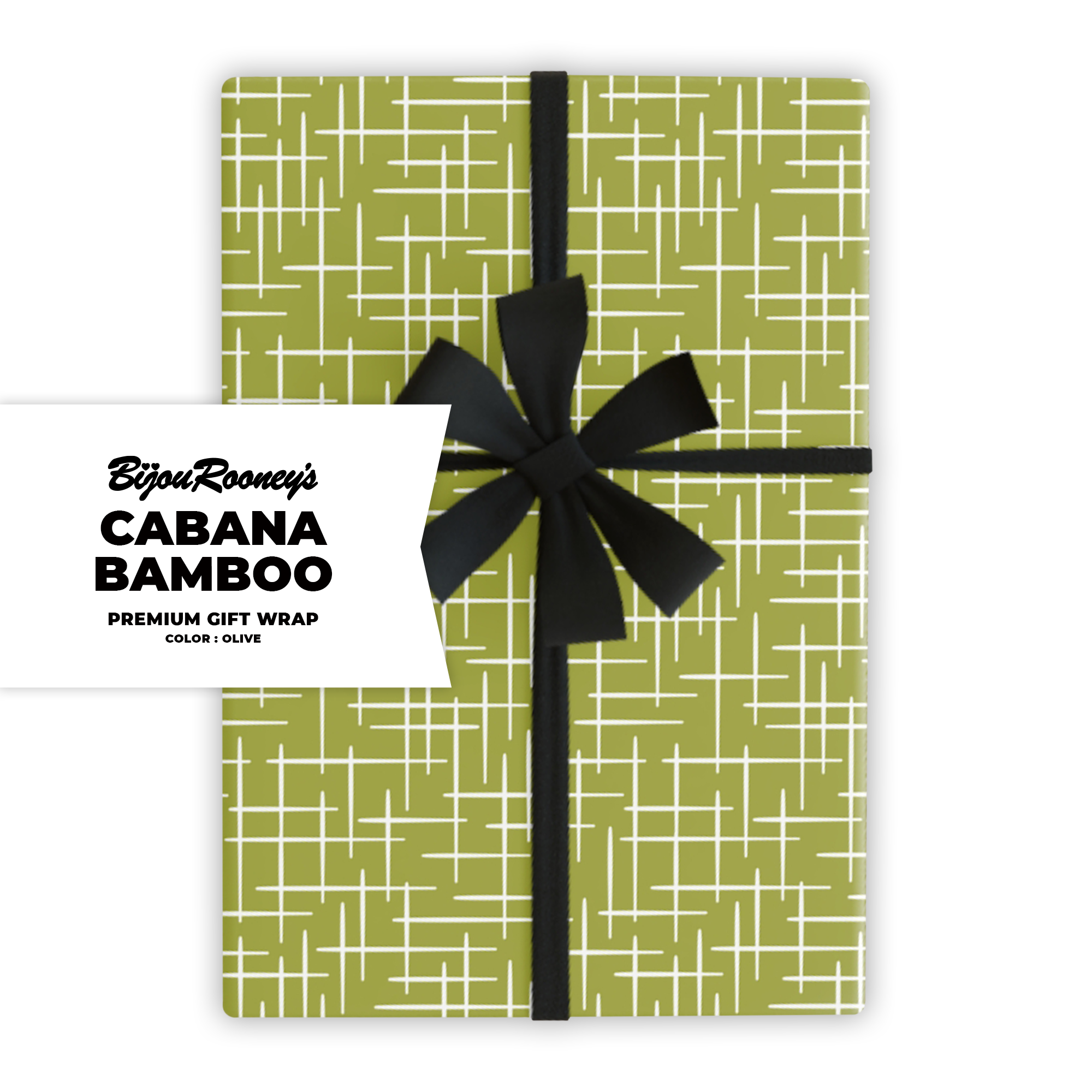 Cabana Bamboo Gift Wrap in Olive product thumbnail image