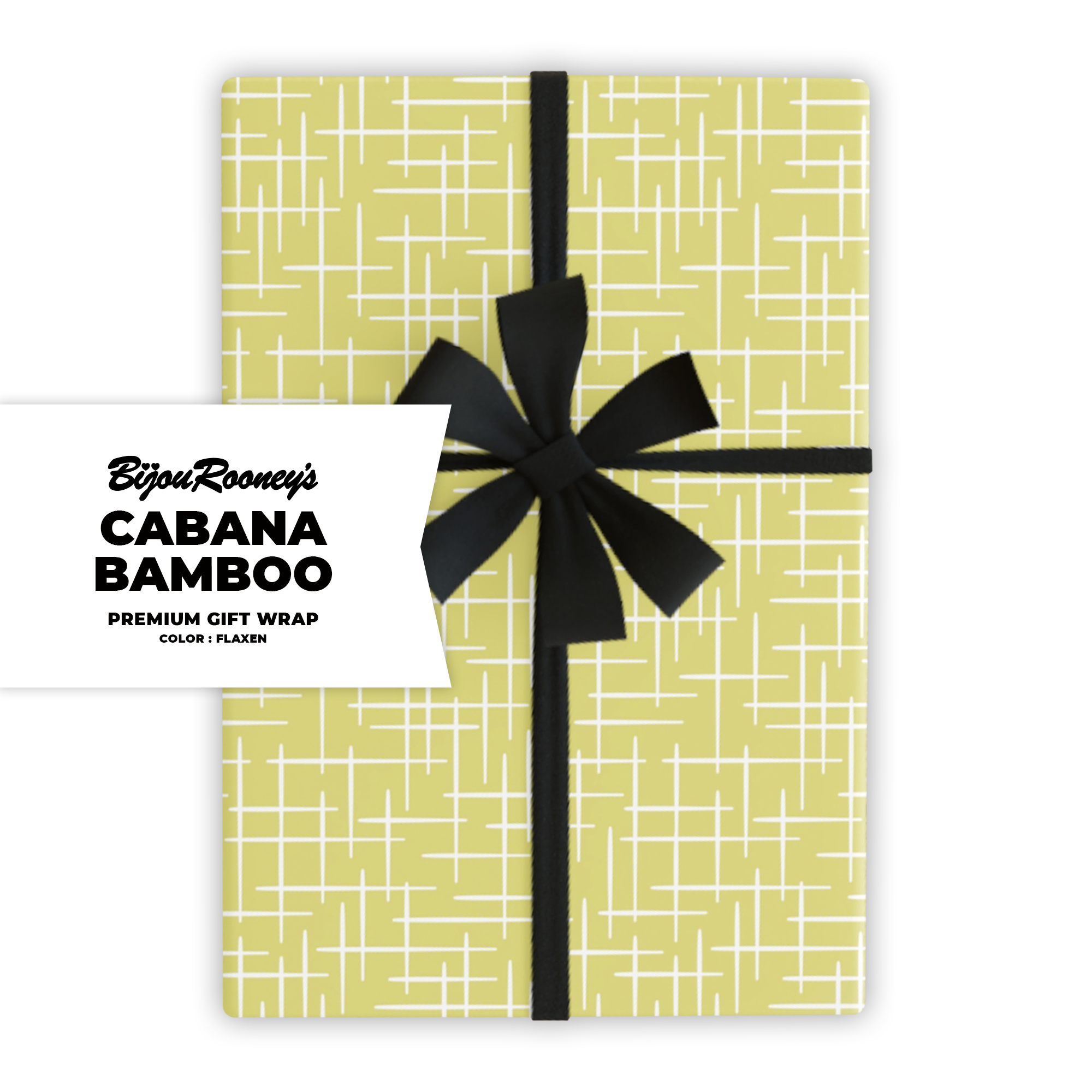 Cabana Bamboo Gift Wrap in Flaxen product thumbnail image Cabana Bamboo Gift Wrap in Flaxen product thumbnail image
