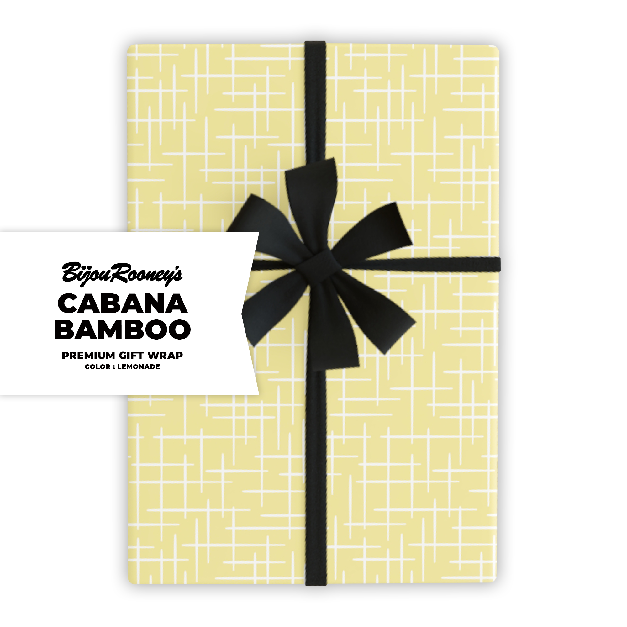 Cabana Bamboo Gift Wrap in Lemonade product thumbnail image