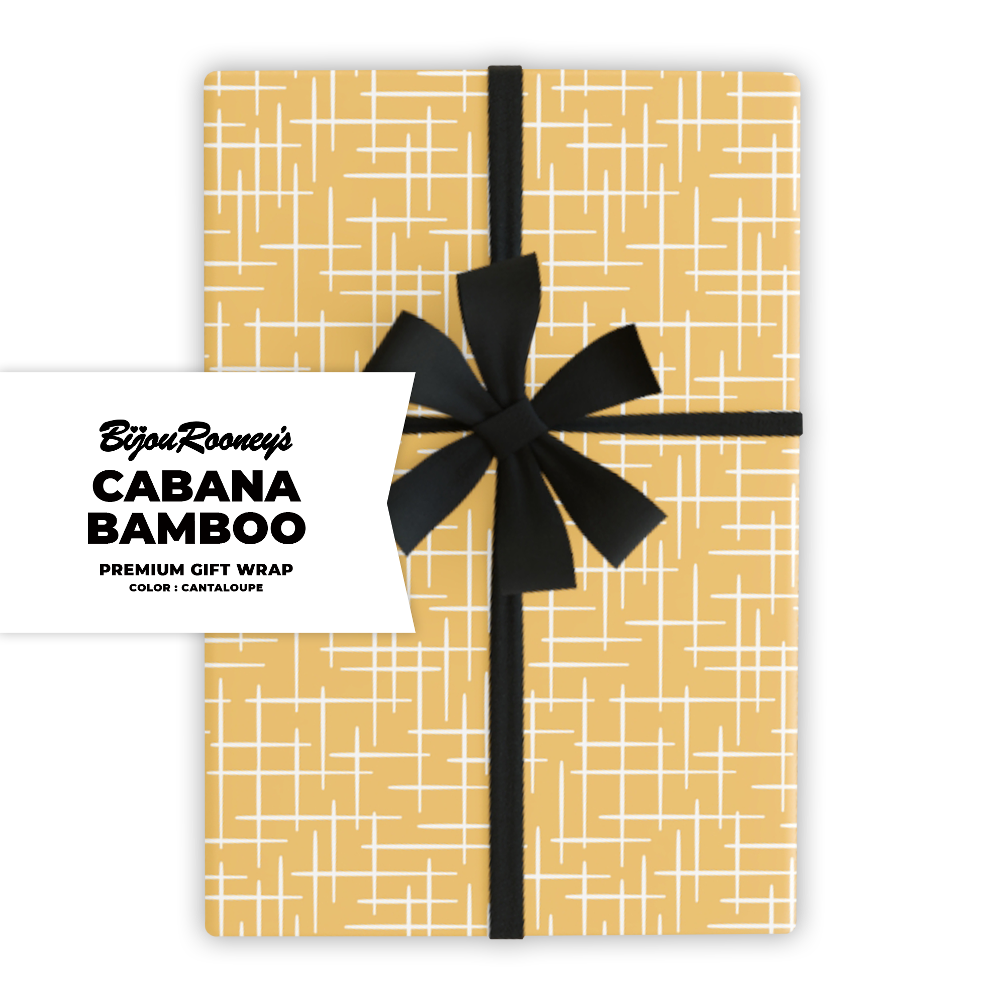 Cabana Bamboo Gift Wrap in Cantaloupe product thumbnail image Cabana Bamboo Gift Wrap in Cantaloupe product thumbnail image