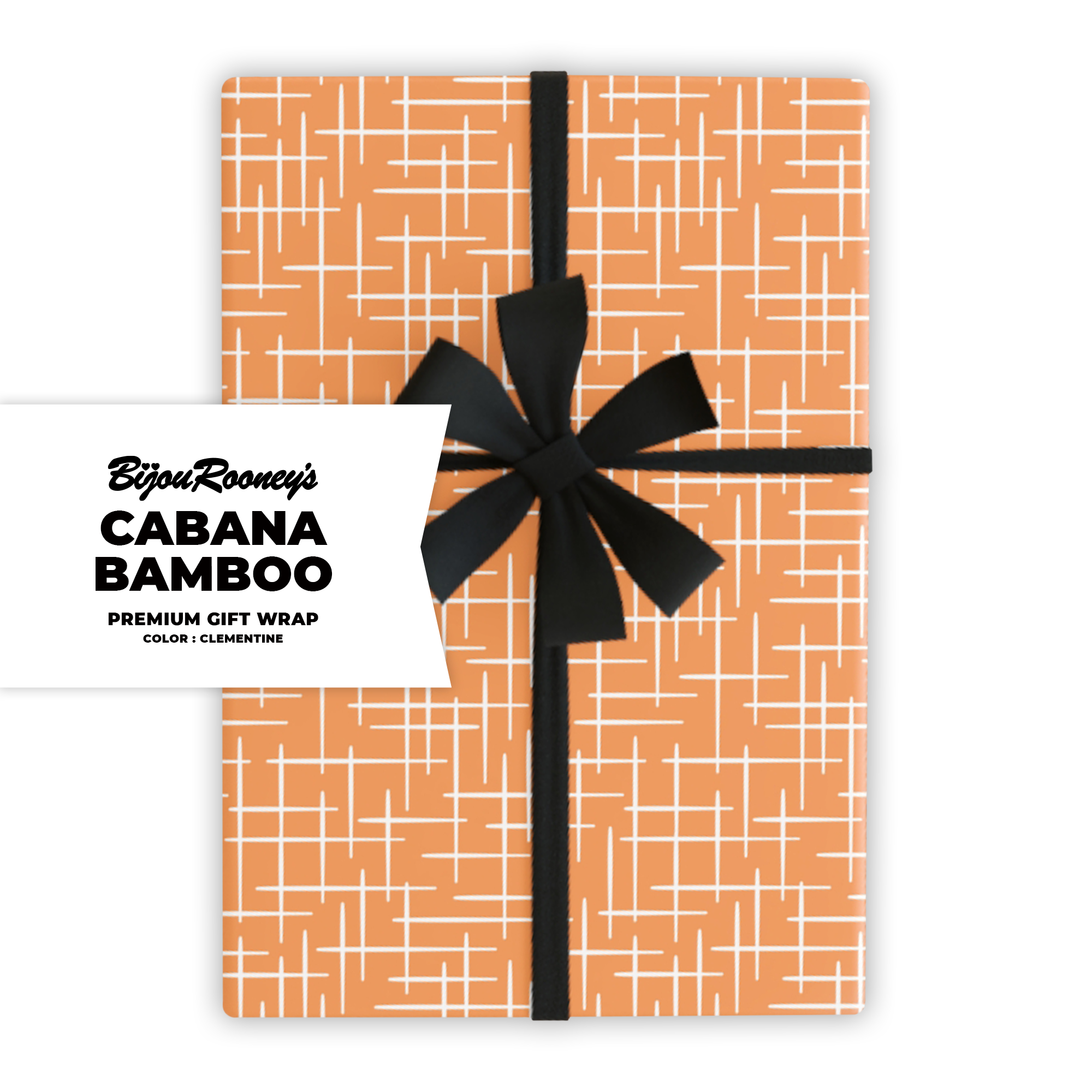 Cabana Bamboo Gift Wrap in Clementine product thumbnail image Cabana Bamboo Gift Wrap in Clementine product thumbnail image