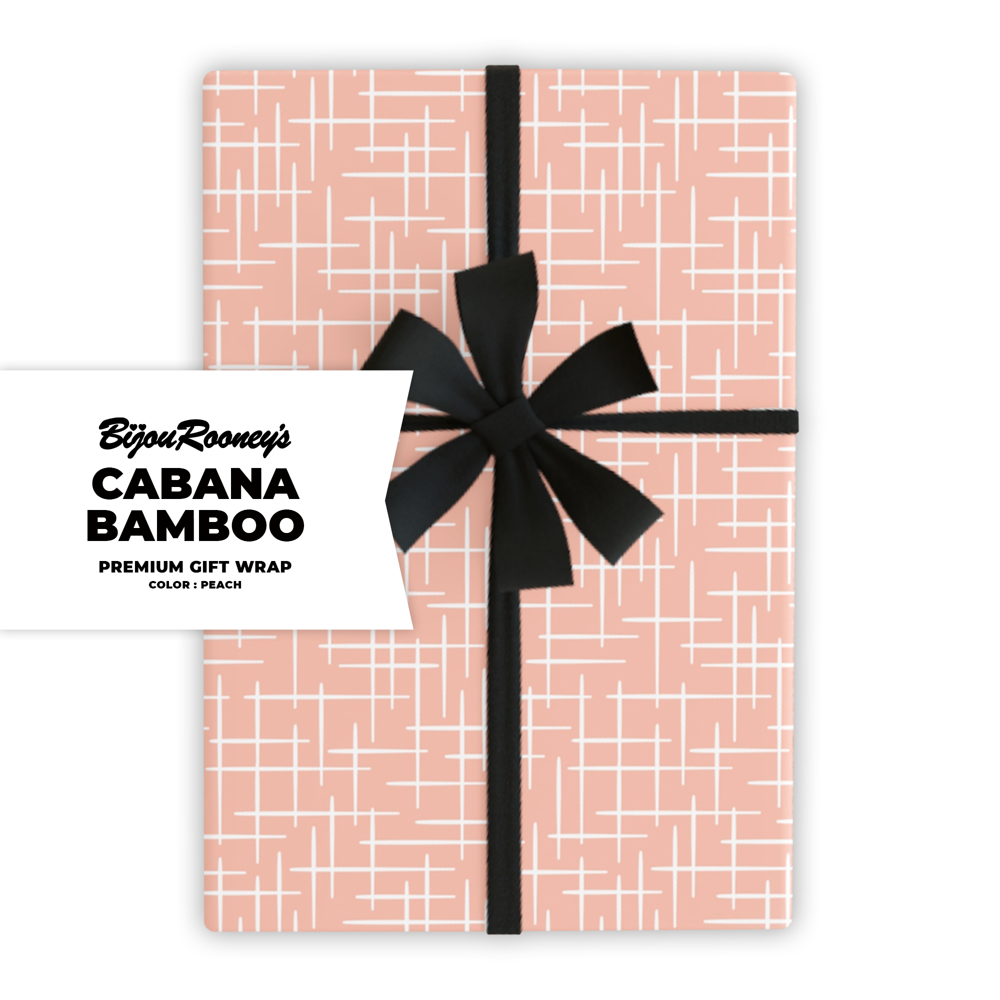 Cabana Bamboo Gift Wrap in Peach product thumbnail image Cabana Bamboo Gift Wrap in Peach product thumbnail image