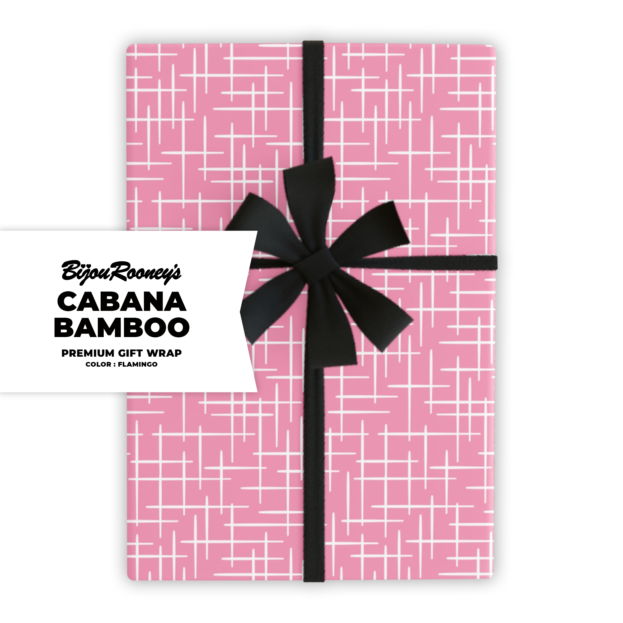 Cabana Bamboo Gift Wrap in Flamingo product thumbnail image Cabana Bamboo Gift Wrap in Flamingo product thumbnail image