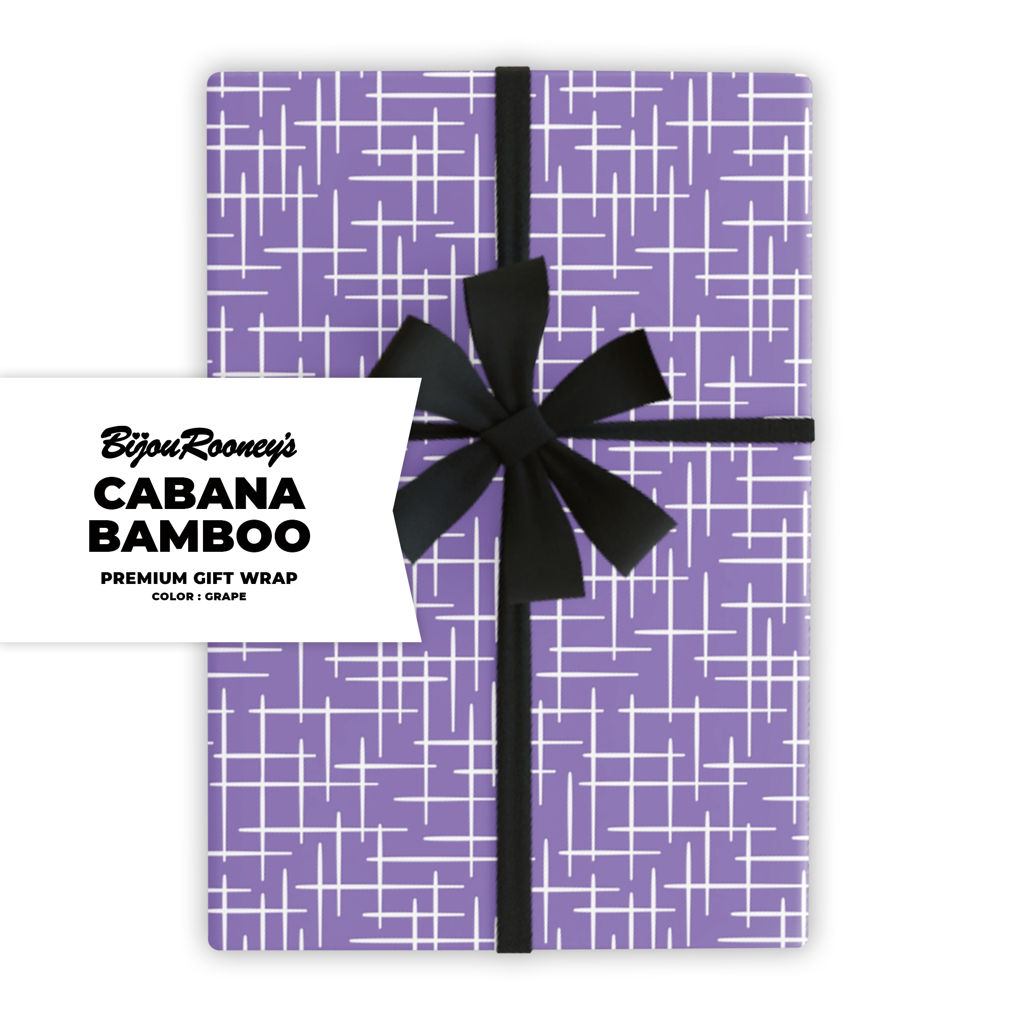 Cabana Bamboo Gift Wrap in Grape product thumbnail image Cabana Bamboo Gift Wrap in Grape product thumbnail image