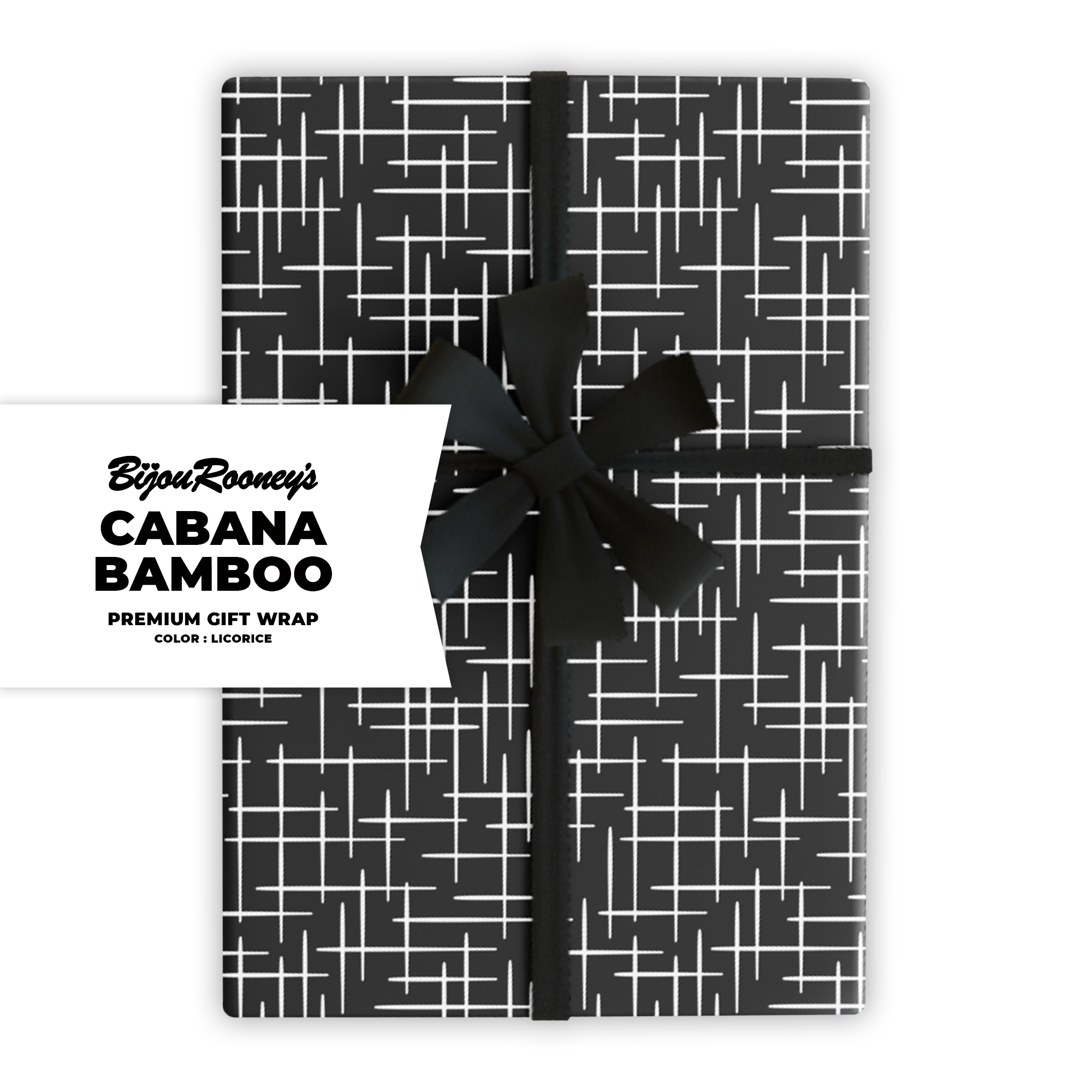 Cabana Bamboo Gift Wrap in Licorice product thumbnail image Cabana Bamboo Gift Wrap in Licorice product thumbnail image