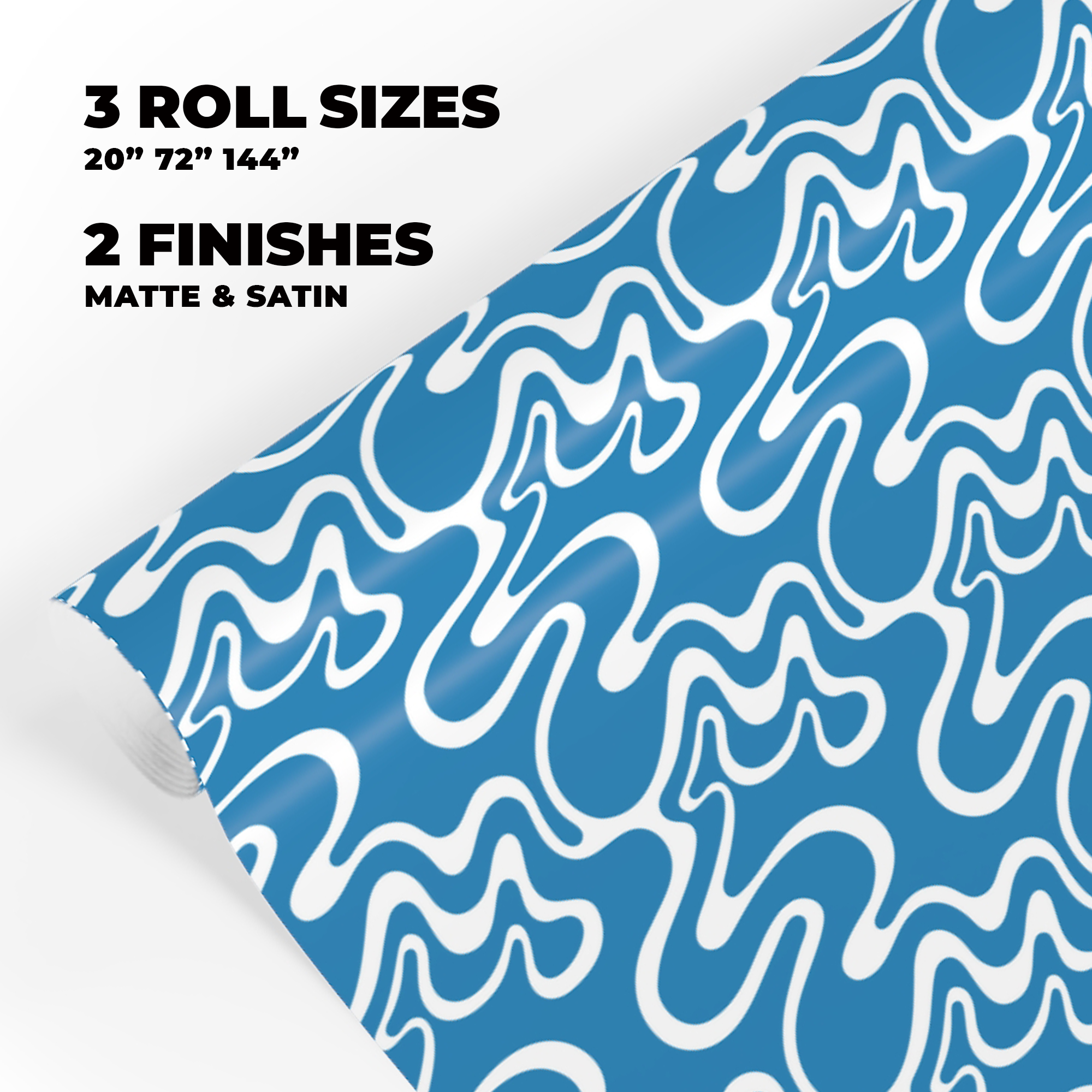 Psychedelic Swirl Gift Wrap in Denim product thumbnail image Psychedelic Swirl Gift Wrap in Denim product thumbnail image