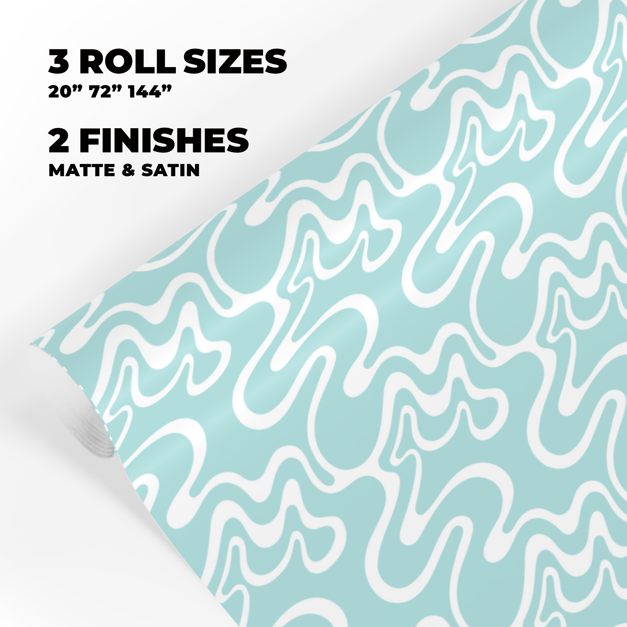 Psychedelic Swirl Gift Wrap in Sky product thumbnail image Psychedelic Swirl Gift Wrap in Sky product thumbnail image
