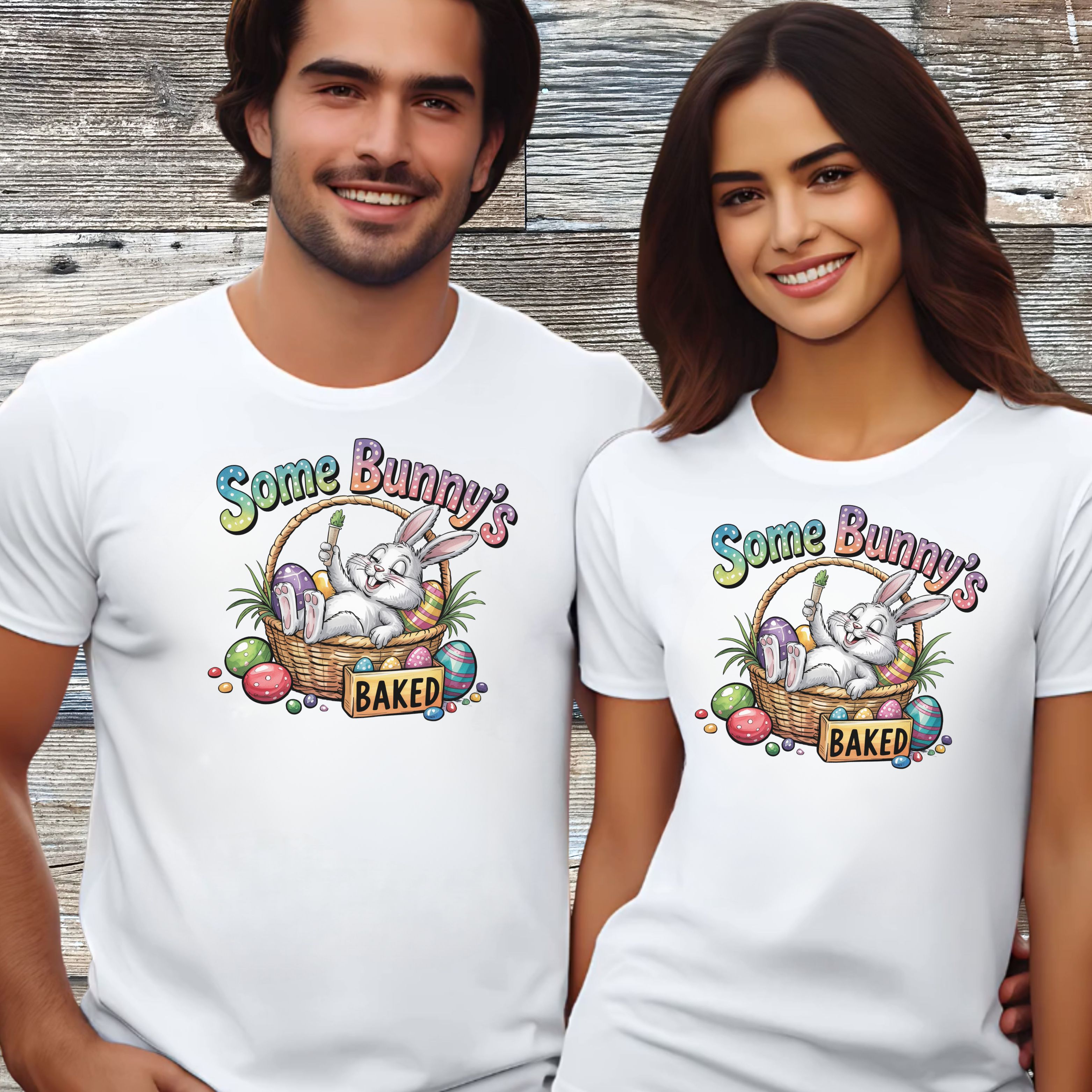 Some Bunny's Baked Unisex Heavy Cotton Tee - Fun Easter Graphic Shirt
