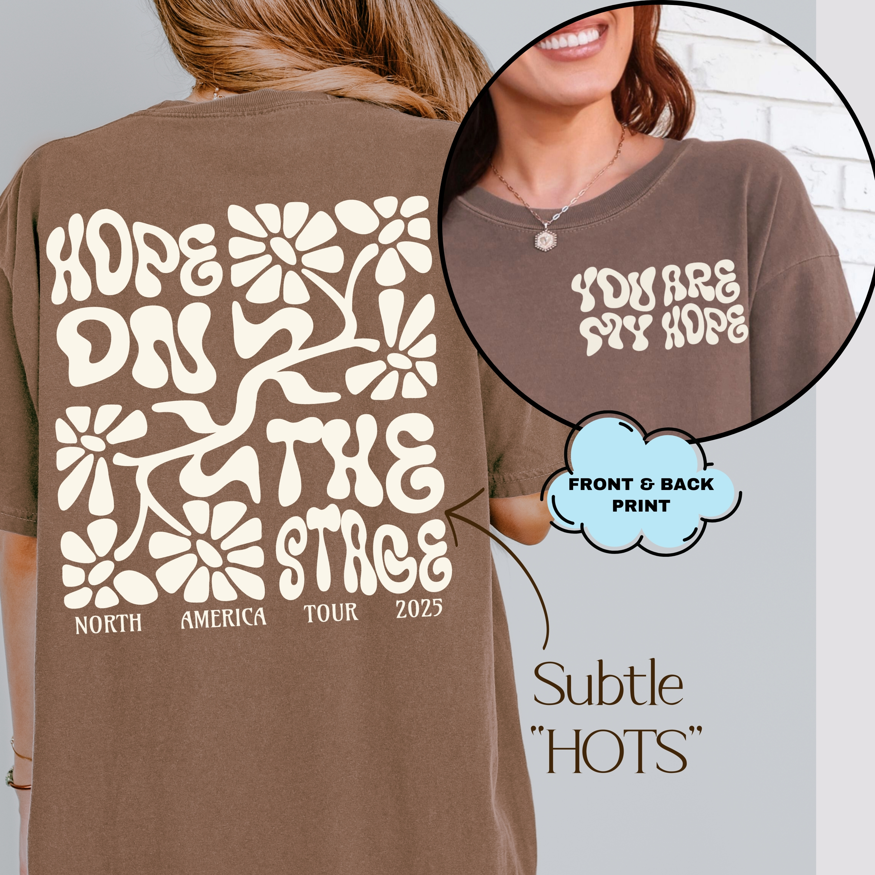 HOTS Subtle North America Tour UNISEX Comfort Colors Tee, Printed on FRONT and BACK, Designed for ARMY, by ARMY product thumbnail image HOTS Subtle North America Tour UNISEX Comfort Colors Tee, Printed on FRONT and BACK, Designed for ARMY, by ARMY product thumbnail image
