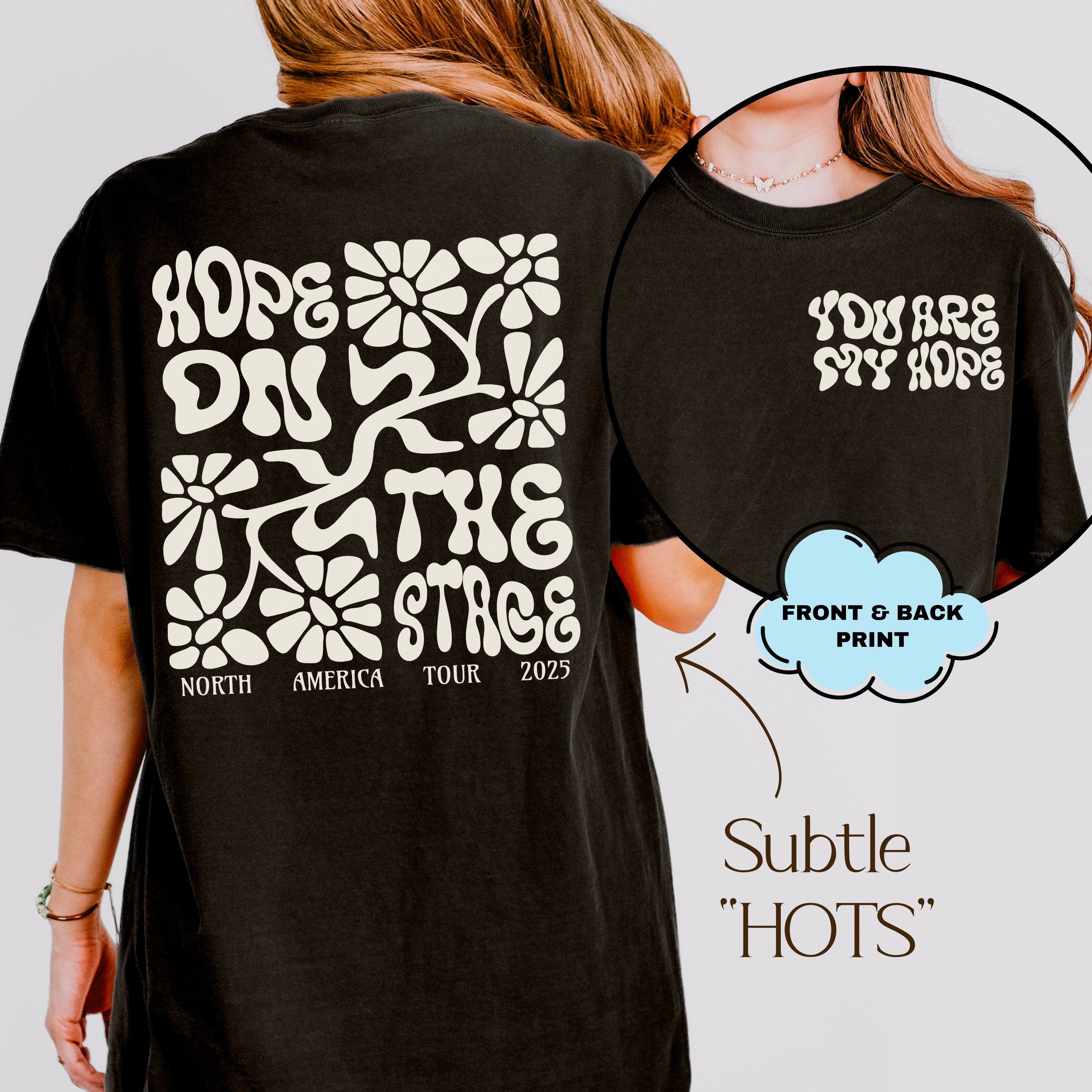HOTS Subtle North America Tour UNISEX Comfort Colors Tee, Printed on FRONT and BACK, Designed for ARMY, by ARMY product thumbnail image HOTS Subtle North America Tour UNISEX Comfort Colors Tee, Printed on FRONT and BACK, Designed for ARMY, by ARMY product thumbnail image