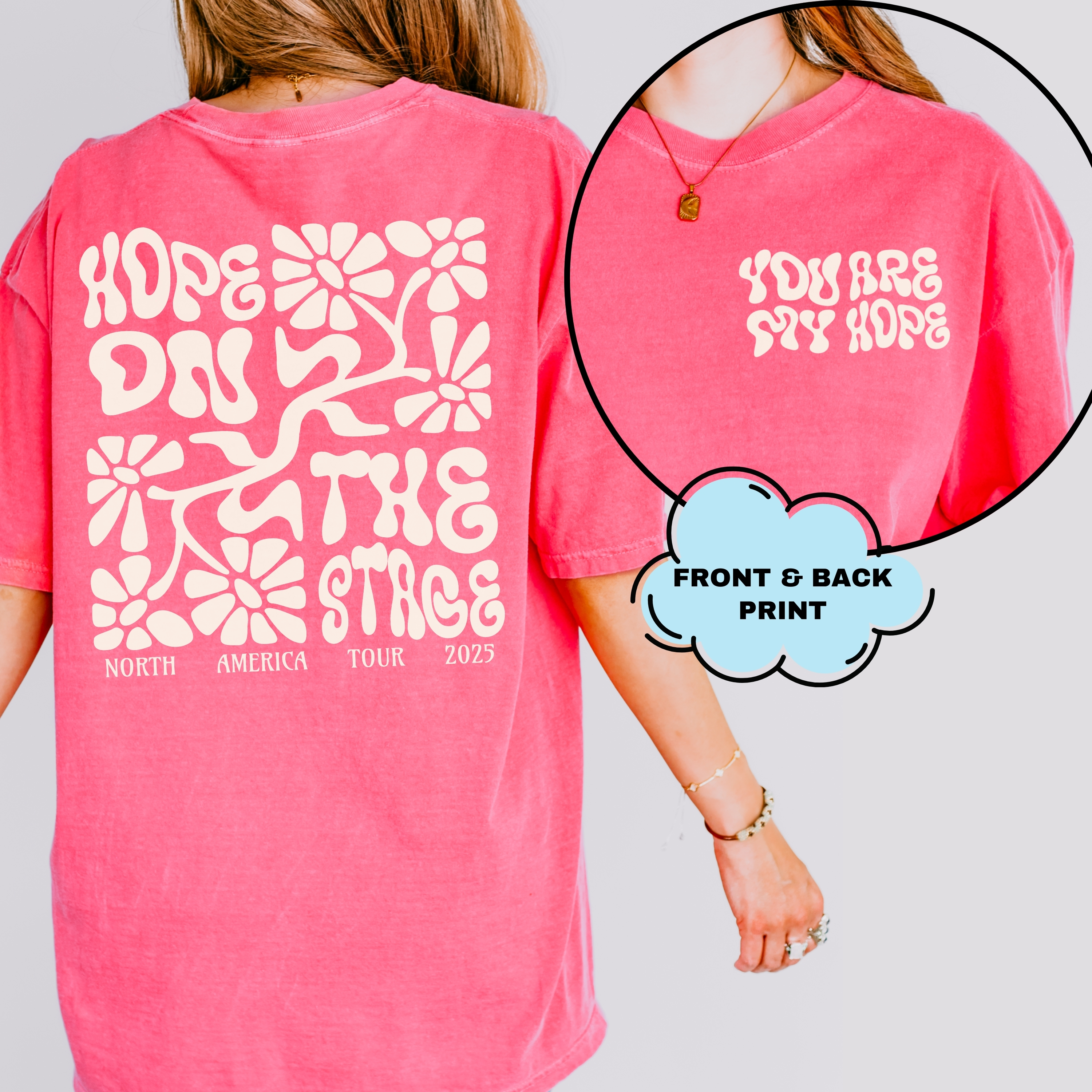 HOTS Subtle North America Tour UNISEX Comfort Colors Tee, Printed on FRONT and BACK, Designed for ARMY, by ARMY HOTS Subtle North America Tour UNISEX Comfort Colors Tee, Printed on FRONT and BACK, Designed for ARMY, by ARMY