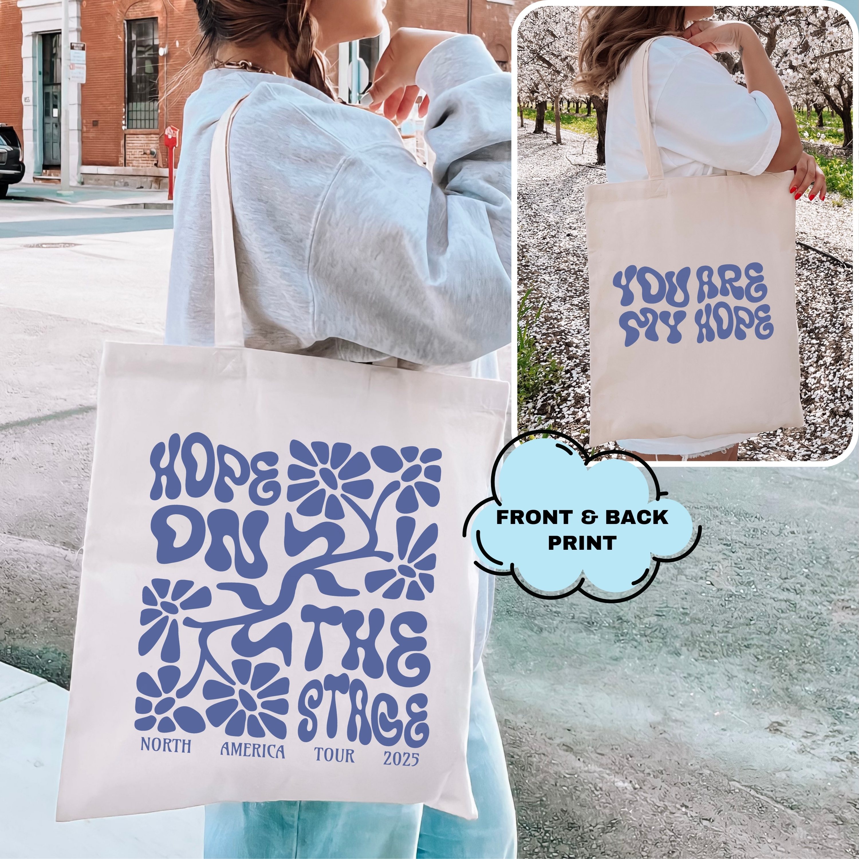 HOTS North America Tour Cotton Canvas Tote Bag, Printed on FRONT and BACK, Deisgned for ARMY, by ARMY product thumbnail image HOTS North America Tour Cotton Canvas Tote Bag, Printed on FRONT and BACK, Deisgned for ARMY, by ARMY product thumbnail image