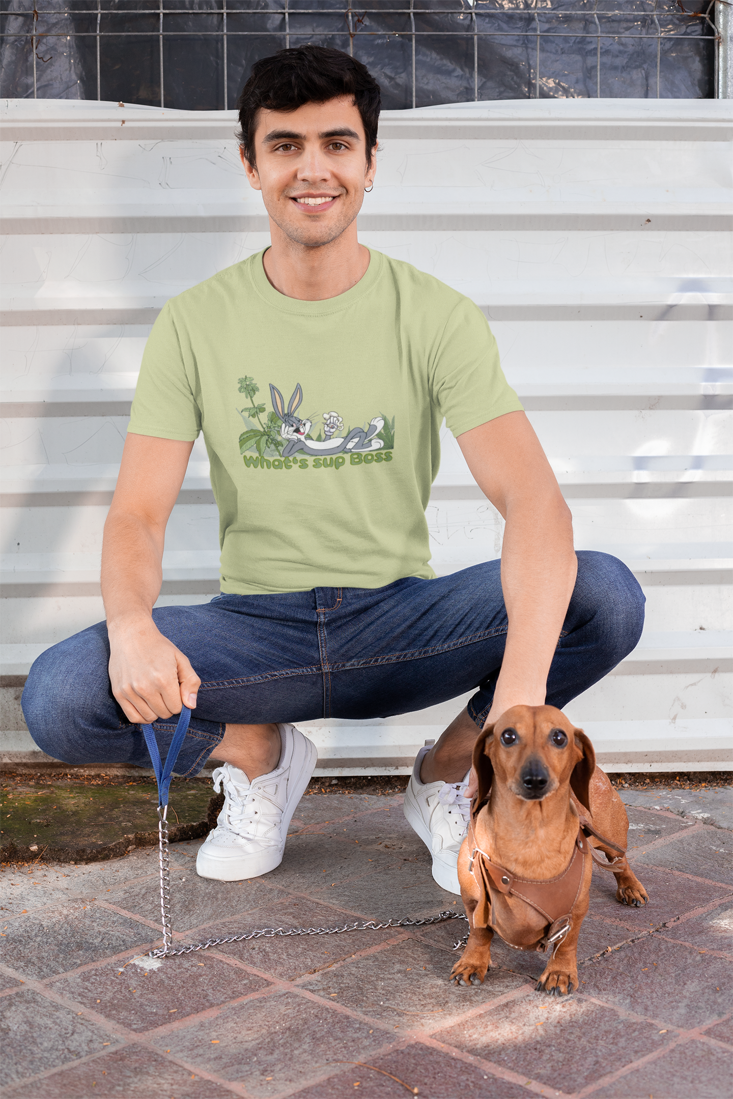 Funny Boss Bunny Unisex T-Shirt - Adult Humor Cannabis Design product thumbnail image