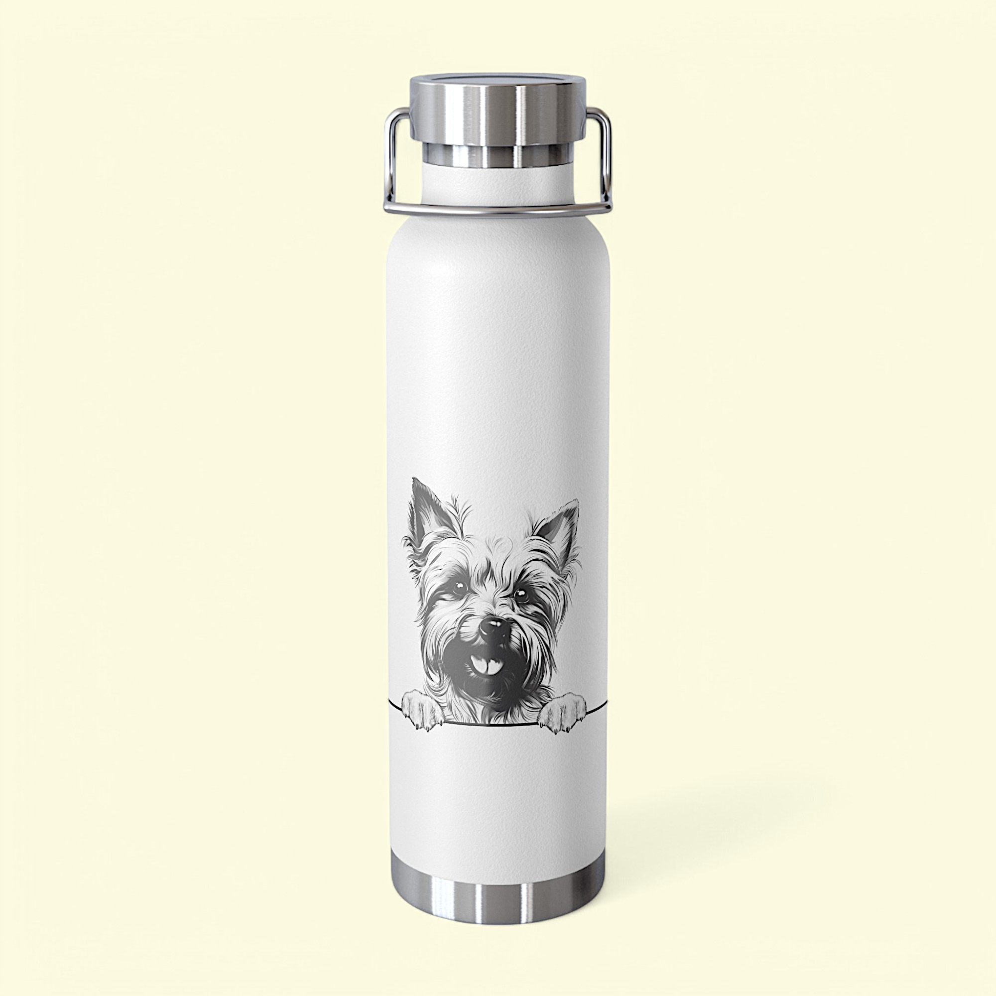 Yorkshire Terrier Water Bottle - 22oz Vacuum Insulated