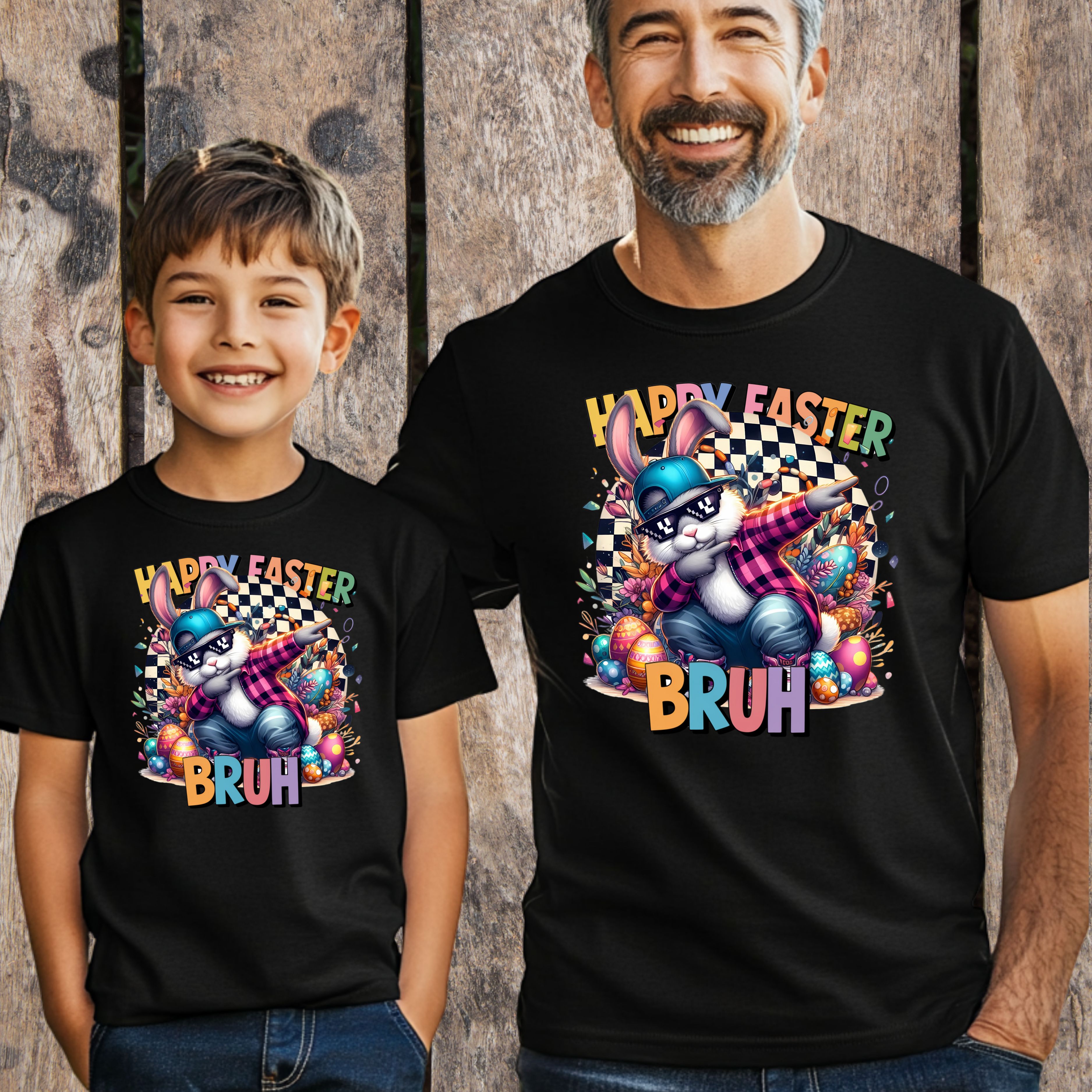 Funny Easter Unisex Heavy Cotton Tee - "Happy Easter Bruh" product thumbnail image