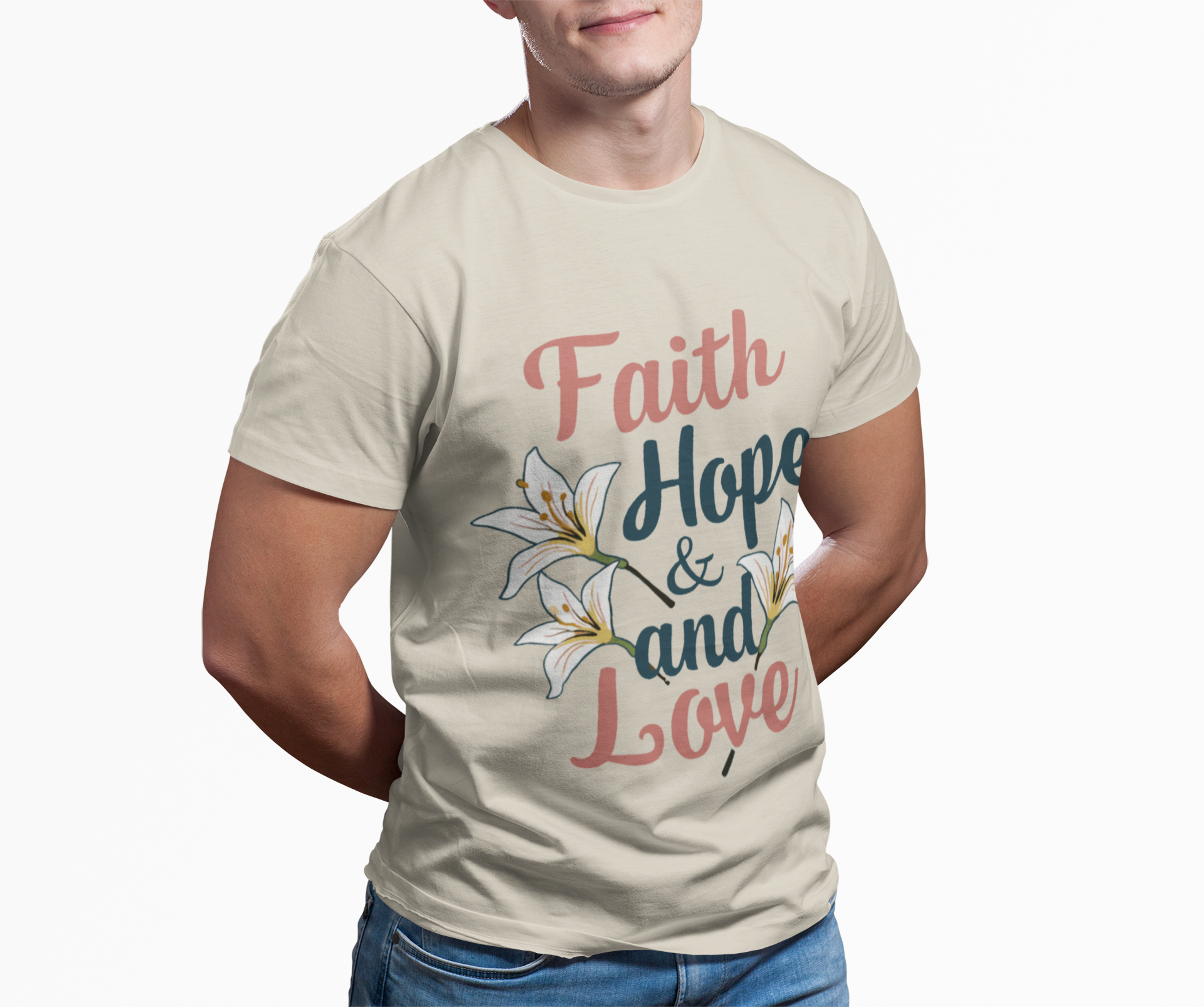 Faith Hope Love Floral Tee product thumbnail image