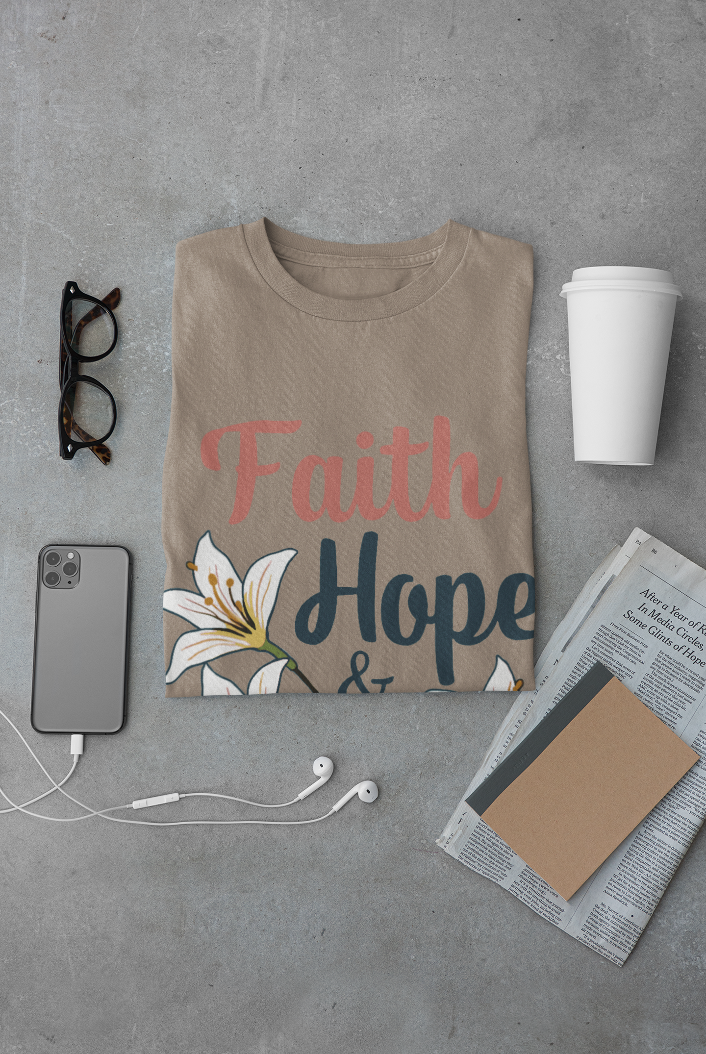 Faith Hope Love Floral Tee product thumbnail image