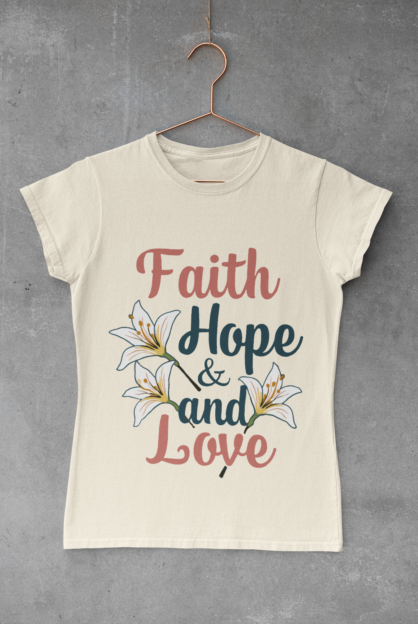 Faith Hope Love Floral Tee product thumbnail image