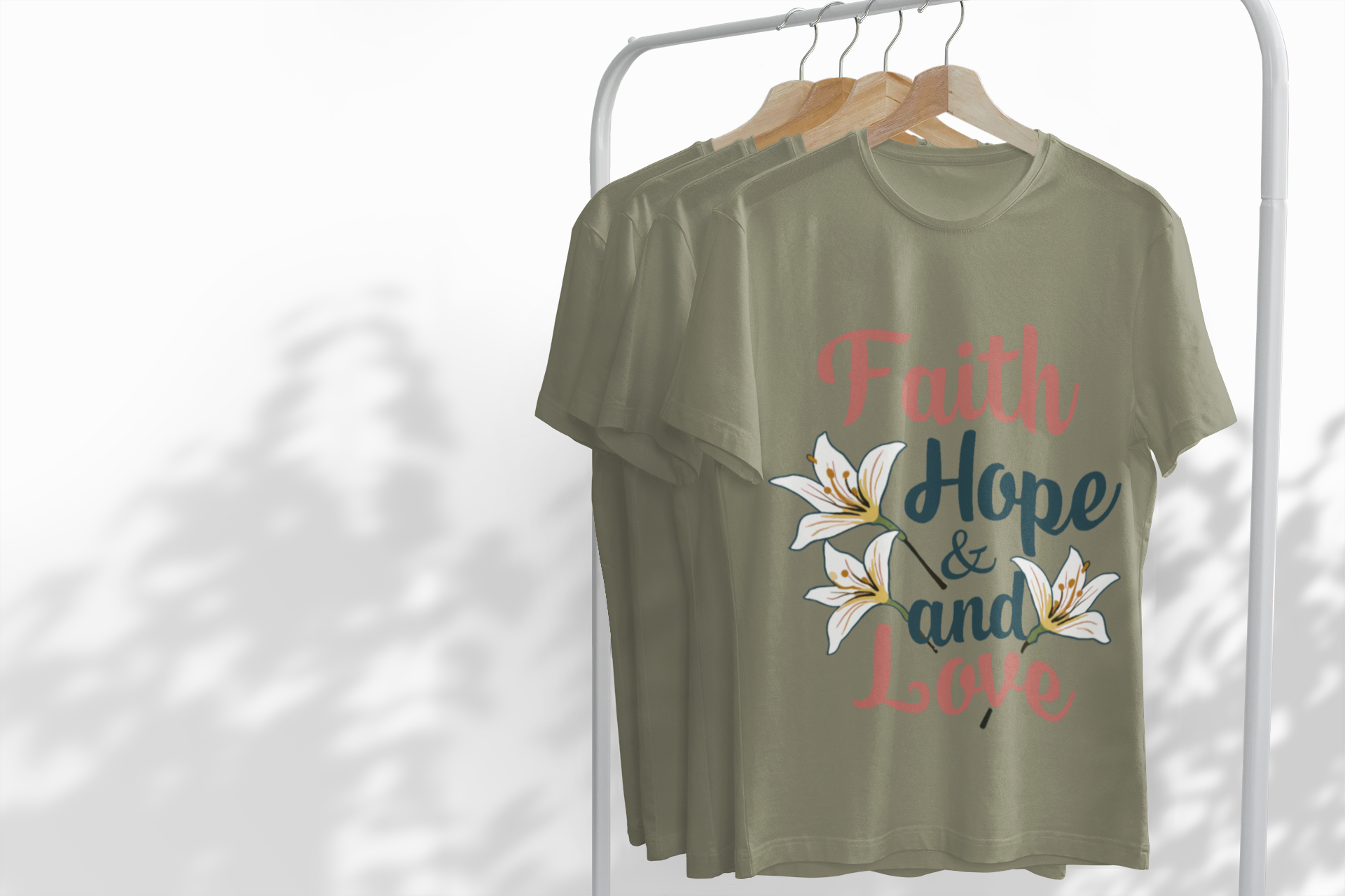 Faith Hope Love Floral Tee product thumbnail image