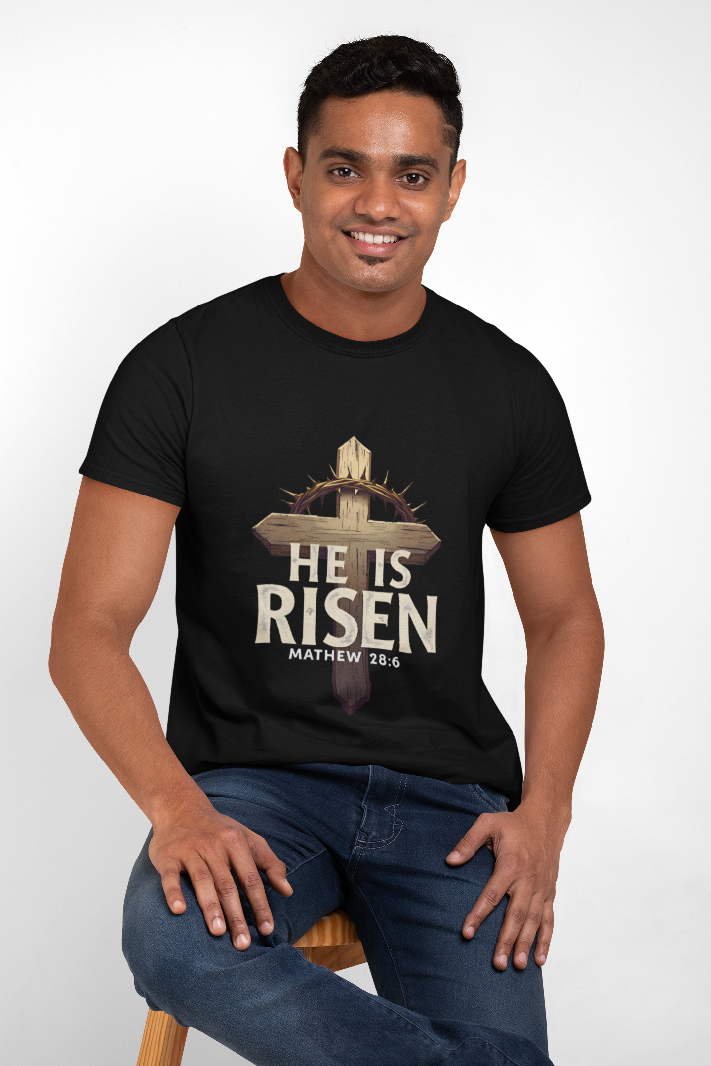 Cross Art Tee - He Is Risen Cross Art Tee - He Is Risen