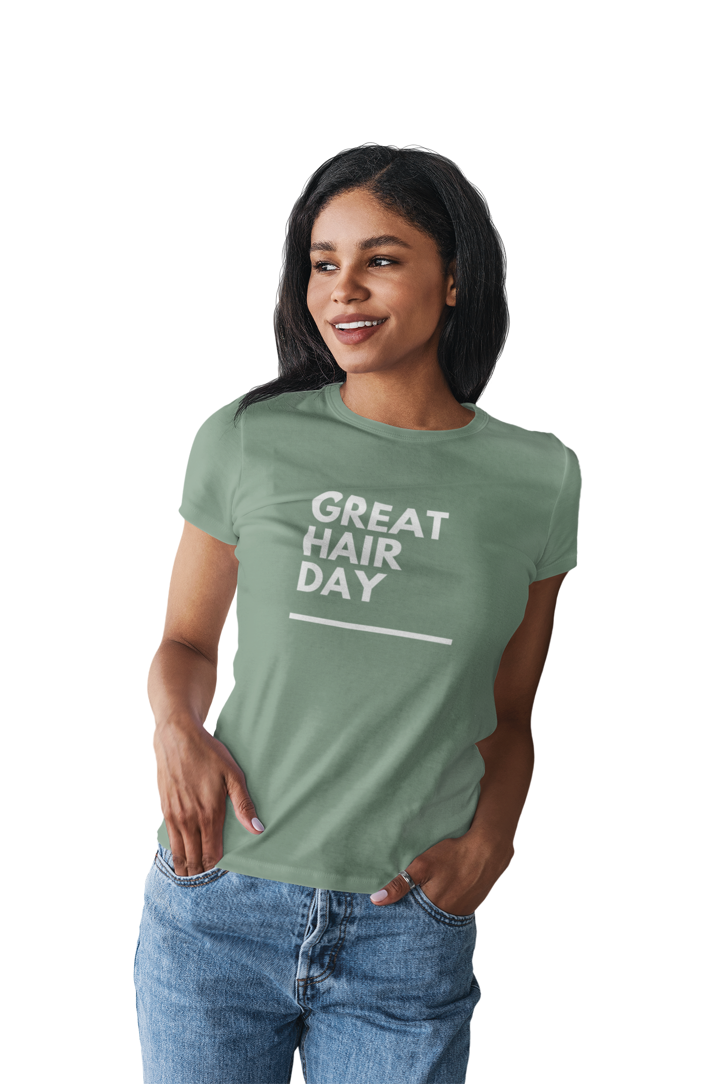 Cute "Great Hair Day" Custom Graphic T-Shirt for Women with All Hair Types product thumbnail image Cute "Great Hair Day" Custom Graphic T-Shirt for Women with All Hair Types product thumbnail image