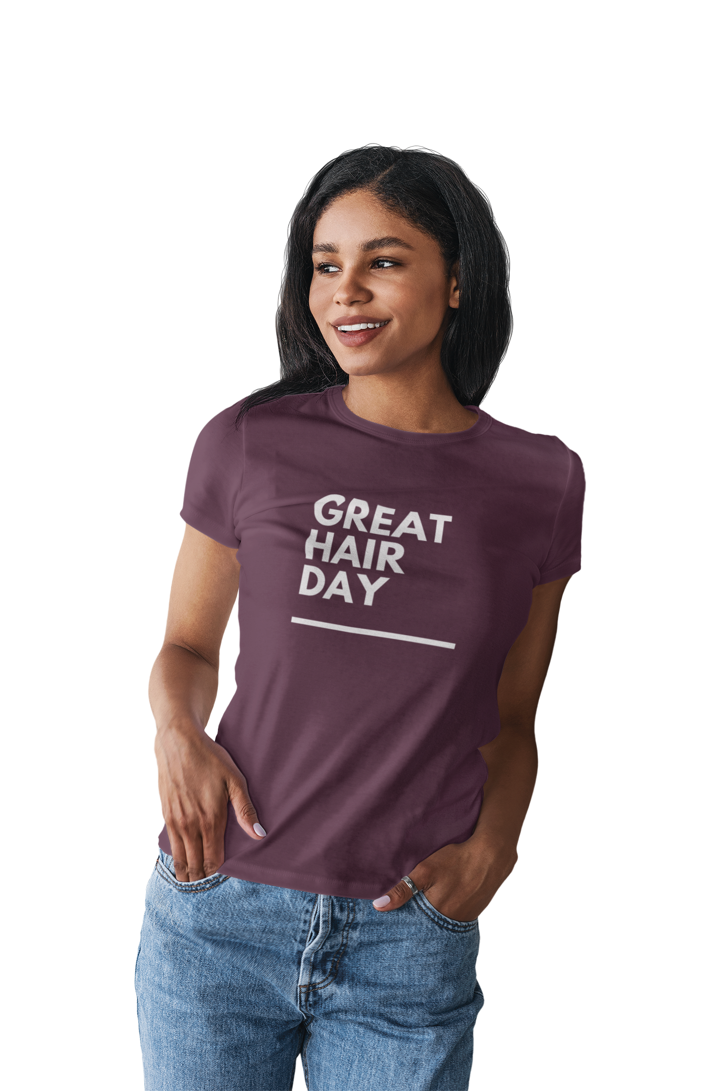 Cute "Great Hair Day" Custom Graphic T-Shirt for Women with All Hair Types product thumbnail image Cute "Great Hair Day" Custom Graphic T-Shirt for Women with All Hair Types product thumbnail image
