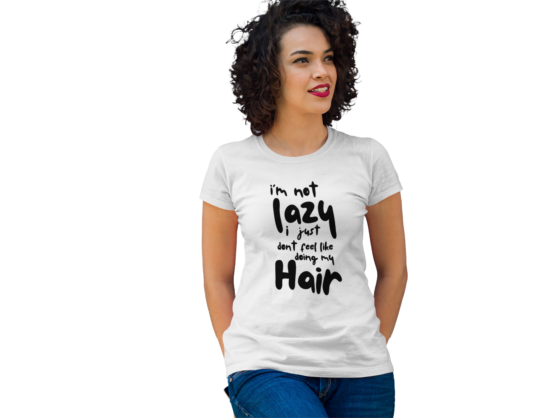 Cute Softstyle Graphic T-Shirt "Im not Lazy I Just Don't Feel Like Doing My Hair" Hair Mood product thumbnail image Cute Softstyle Graphic T-Shirt "Im not Lazy I Just Don't Feel Like Doing My Hair" Hair Mood product thumbnail image