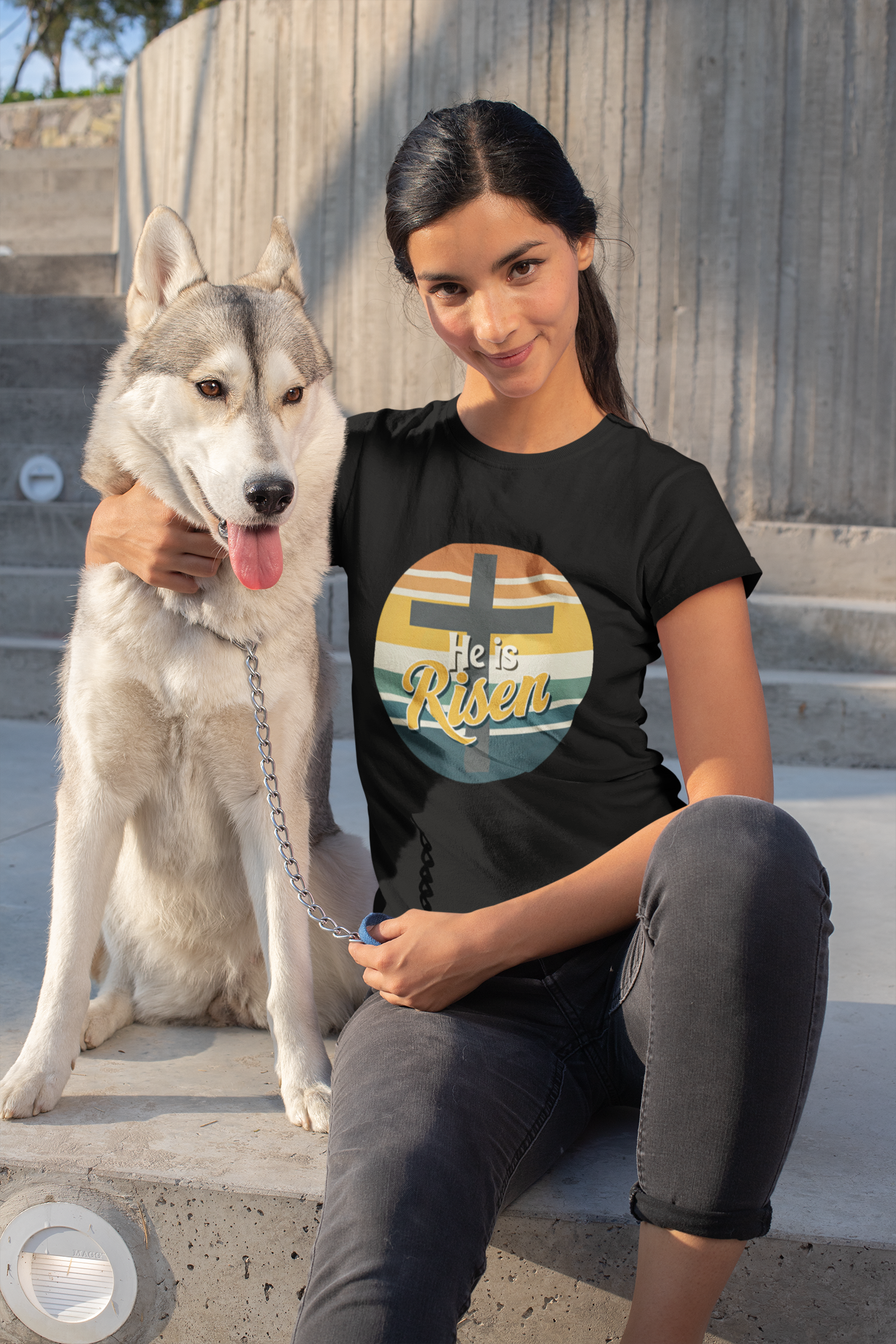 He Is Risen Unisex Heavy Cotton Tee - Faith-Inspired Graphic T-Shirt for Easter and Everyday Wear product thumbnail image He Is Risen Unisex Heavy Cotton Tee - Faith-Inspired Graphic T-Shirt for Easter and Everyday Wear product thumbnail image