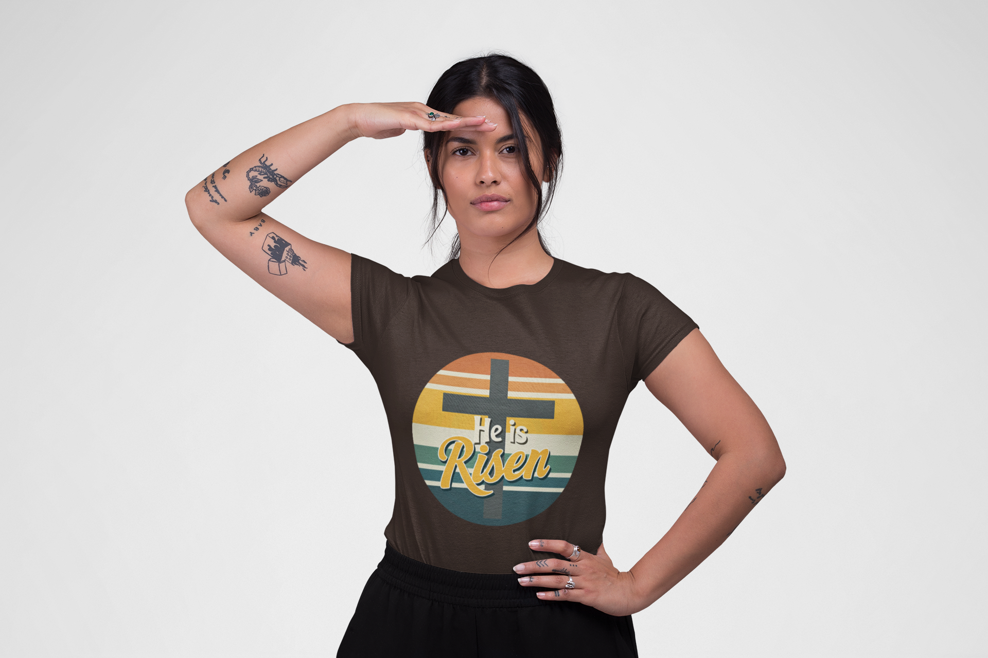 He Is Risen Unisex Heavy Cotton Tee - Faith-Inspired Graphic T-Shirt for Easter and Everyday Wear product thumbnail image He Is Risen Unisex Heavy Cotton Tee - Faith-Inspired Graphic T-Shirt for Easter and Everyday Wear product thumbnail image