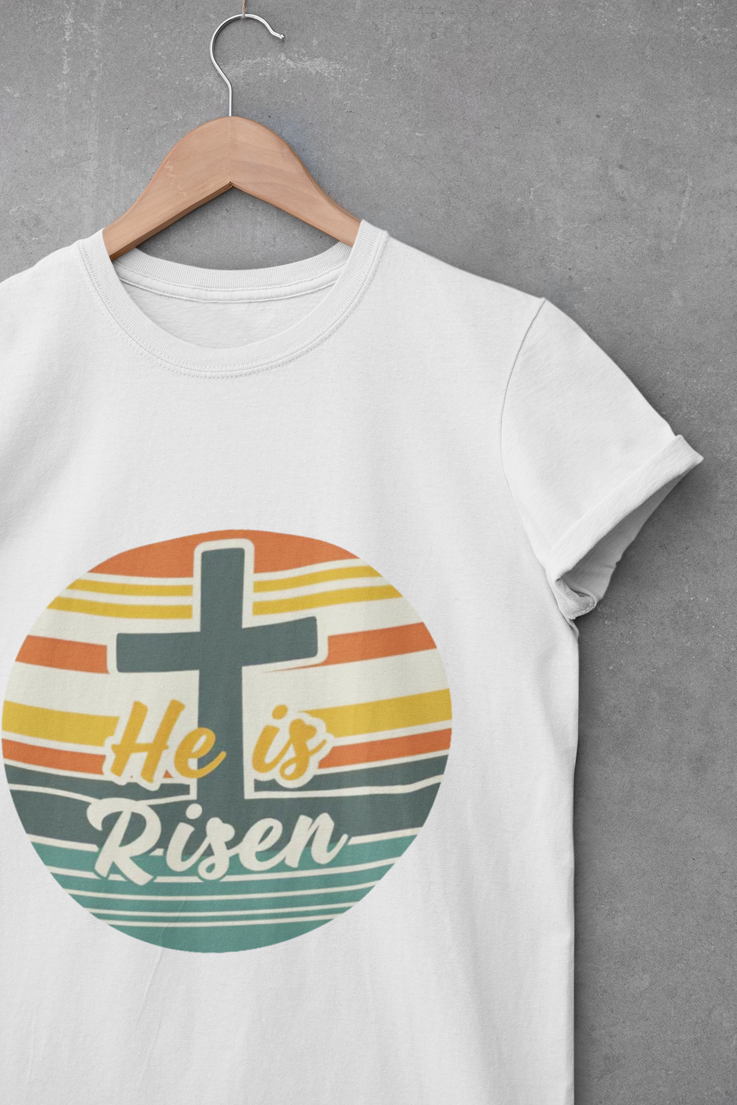 He is Risen Unisex Softstyle T-Shirt - Inspirational Christian Tee for Easter Celebration product thumbnail image
