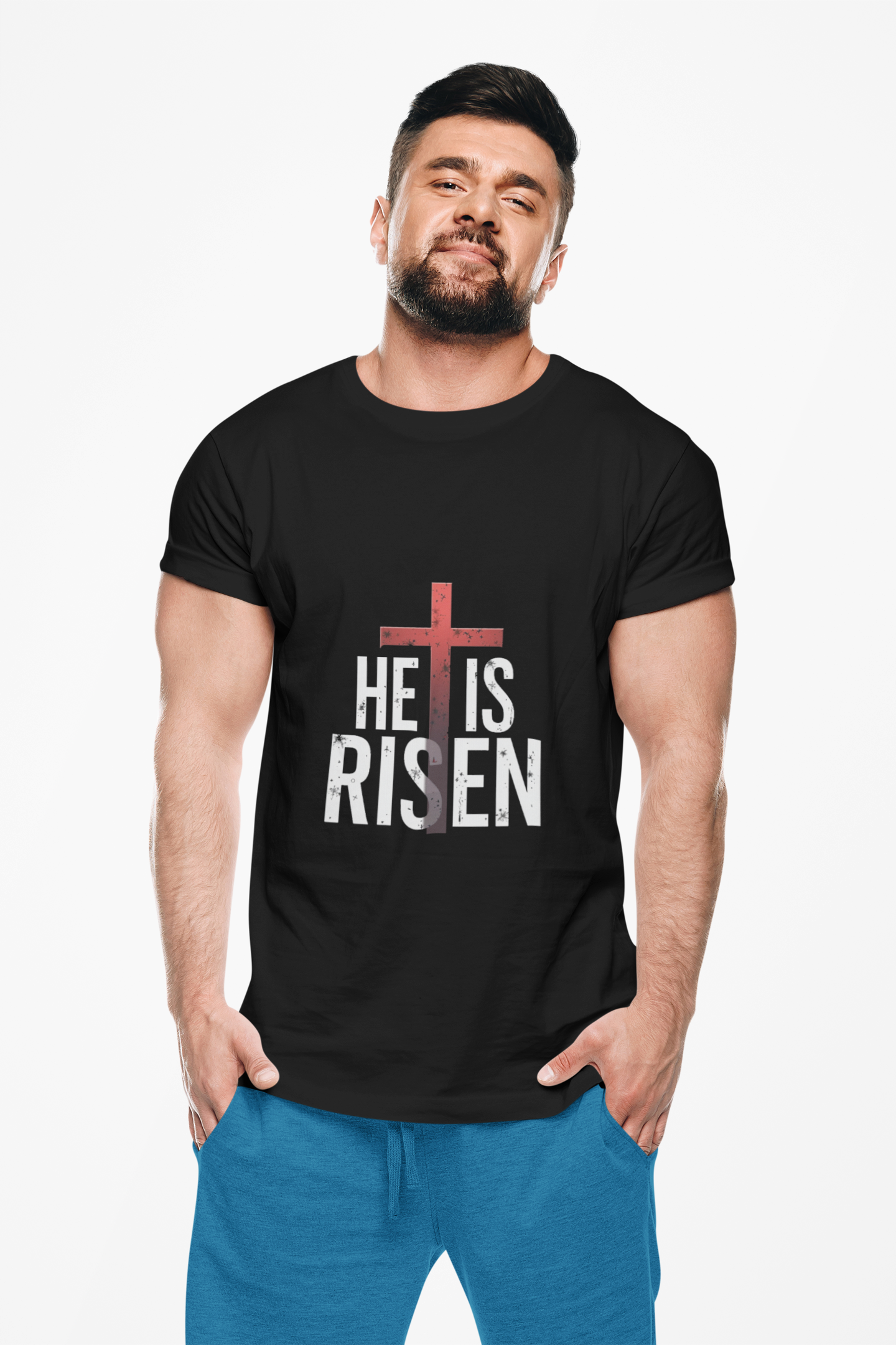 He Is Risen Unisex Softstyle T-Shirt - Faith Inspired Apparel for Every Occasion product thumbnail image He Is Risen Unisex Softstyle T-Shirt - Faith Inspired Apparel for Every Occasion product thumbnail image