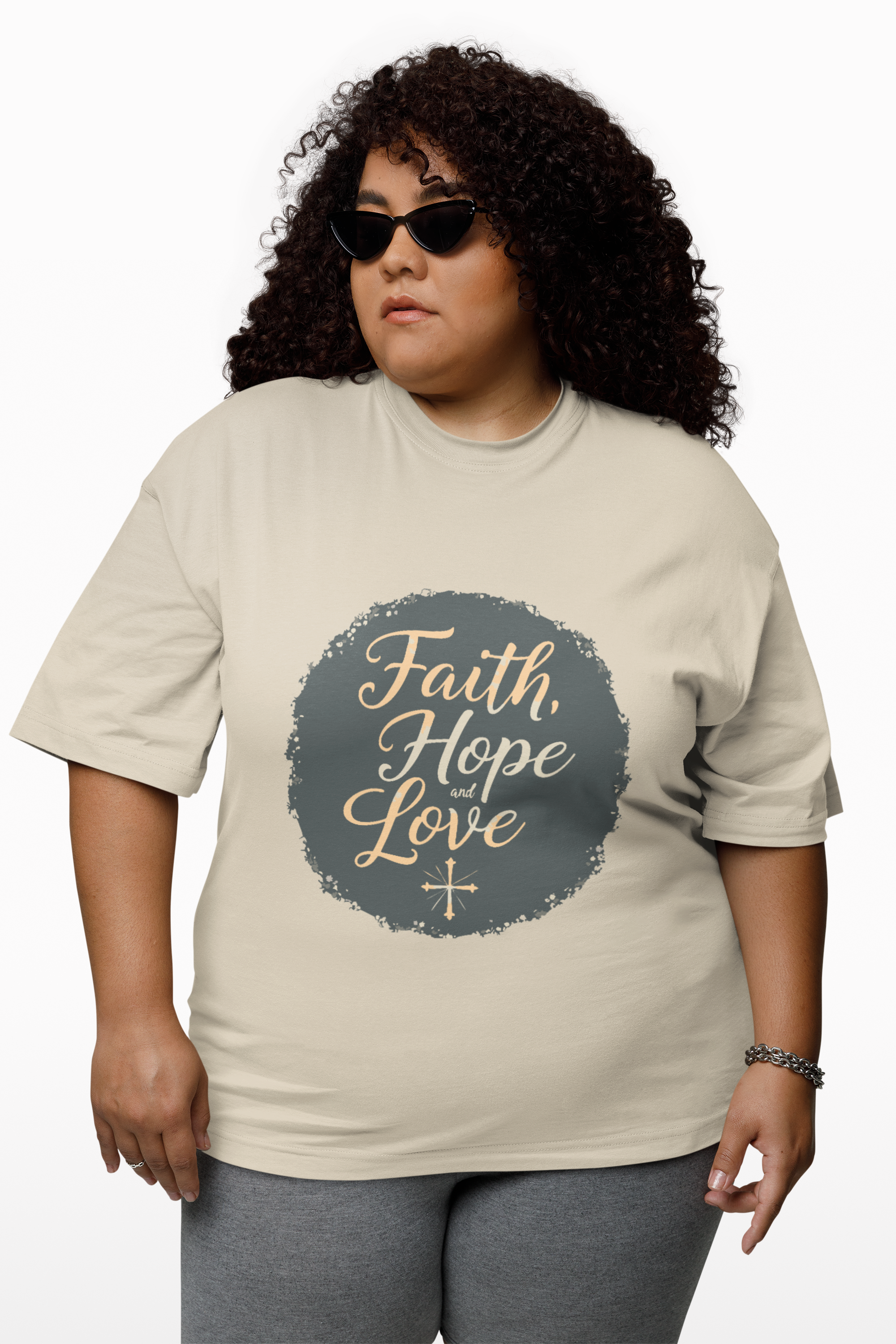 Faith Hope Love T-Shirt - Radiant Circle Message product thumbnail image Faith Hope Love T-Shirt - Radiant Circle Message product thumbnail image